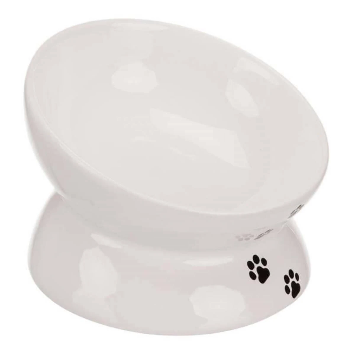 Trixie Yükseltilmiş Seramik Kedi Mama Su Kabı 0,15lt/ø13cm Beyaz