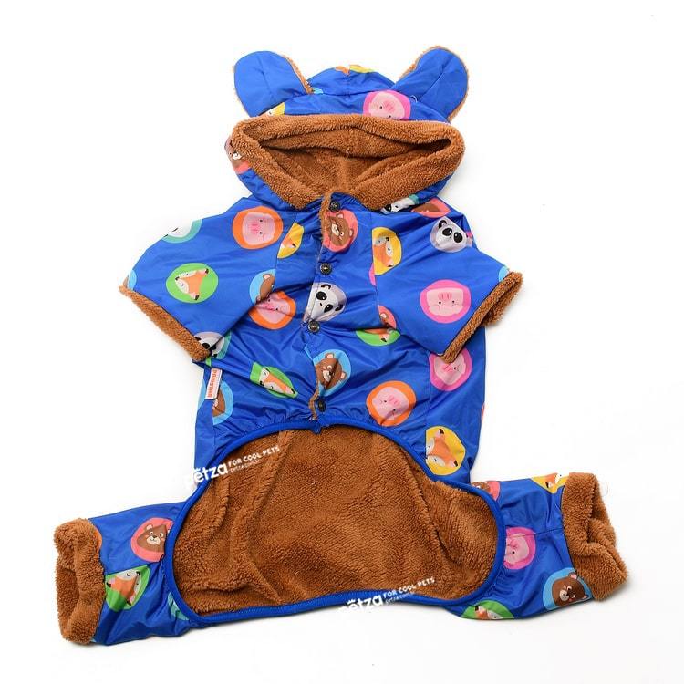 Küçük ve Orta Irk Köpek Paçalı Mont Karita Mavi