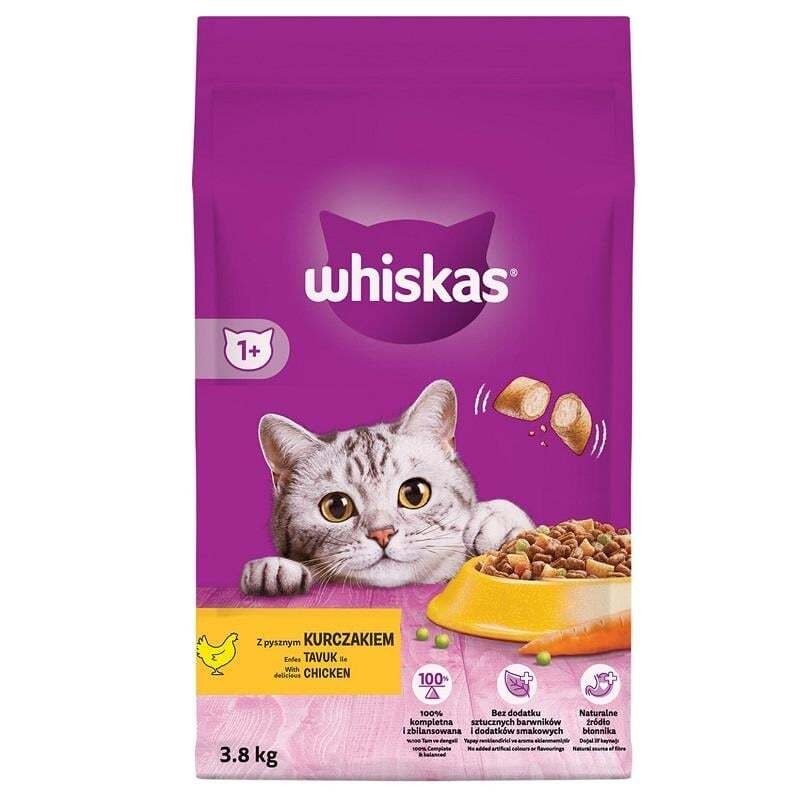 Whiskas Yetişkin Tavuklu Kuru Kedi Maması 3.8 Kg