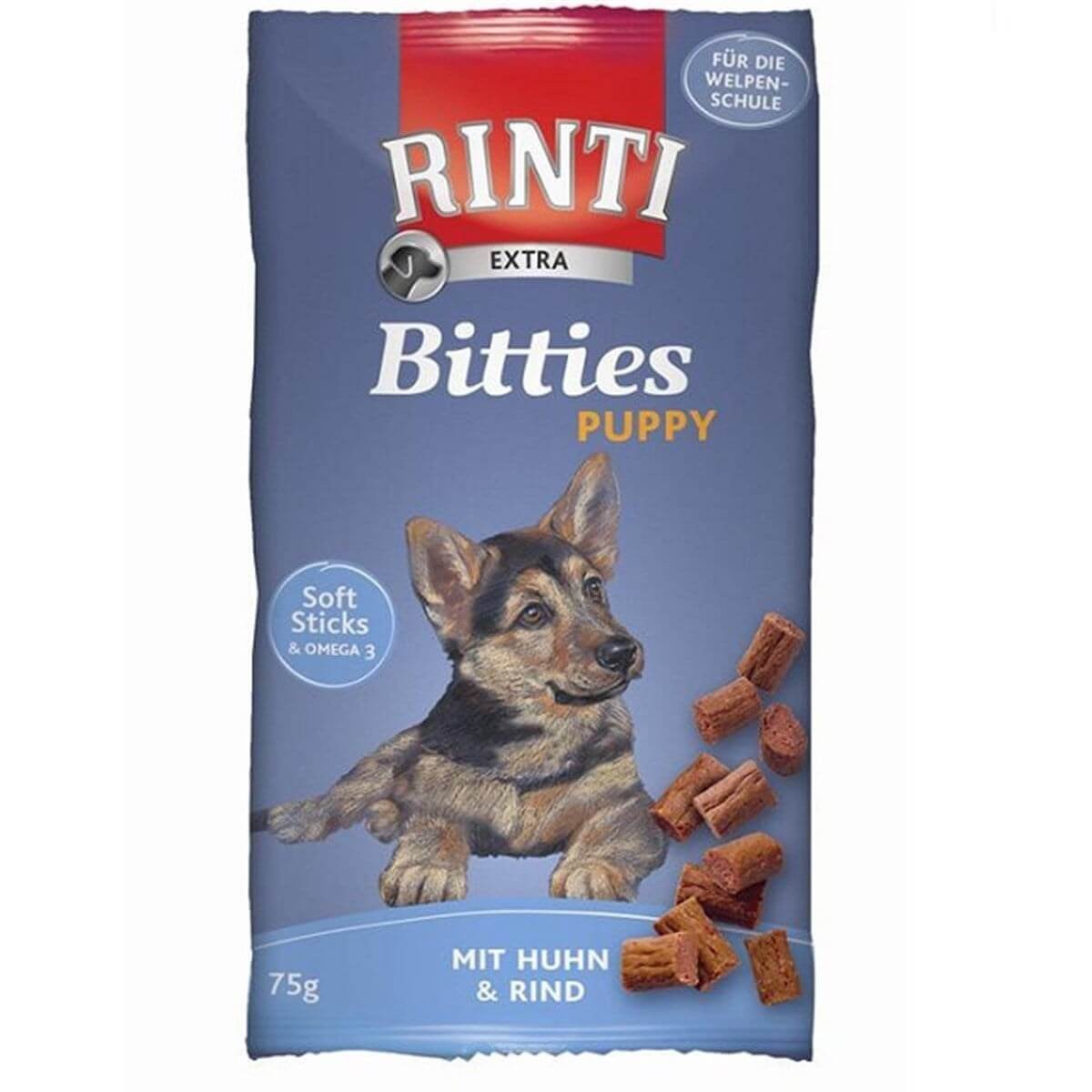 Rinti Bitties Puppy Tavuklu ve Sığır Etli Yavru Köpek Ödülü 75 Gr