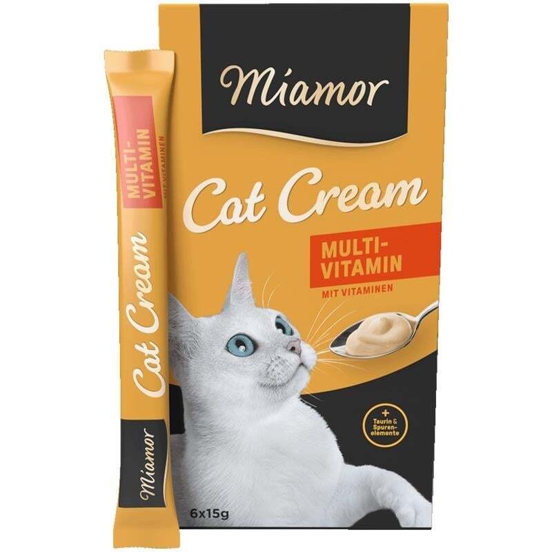 Miamor Cream Multi Vitamin Ek Besin ve Kedi Ödülü 6 x 15 Gr