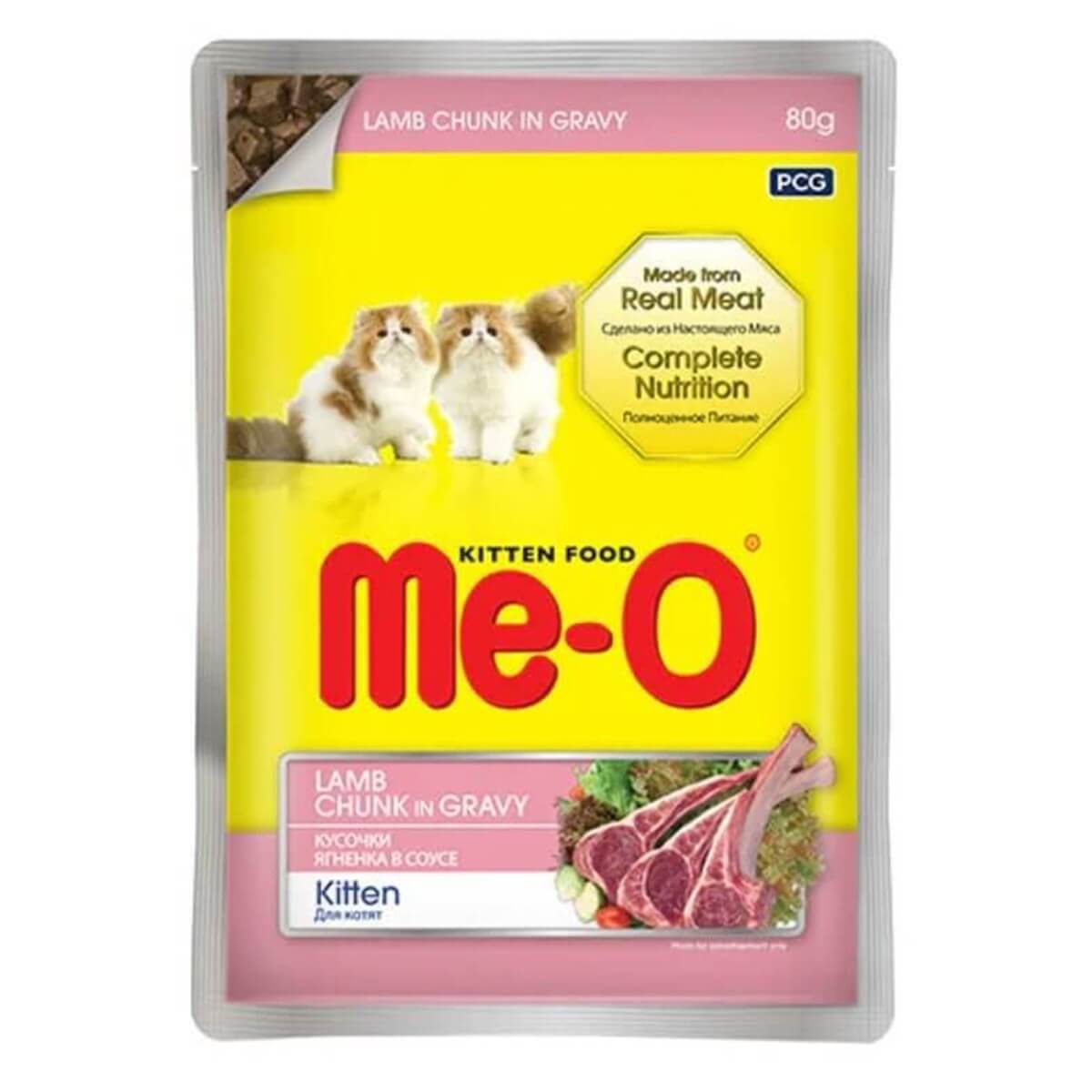 ME-O Sos İçinde Pouch Parça Kuzu Etli  Yavru Kedi Konservesi 80gr