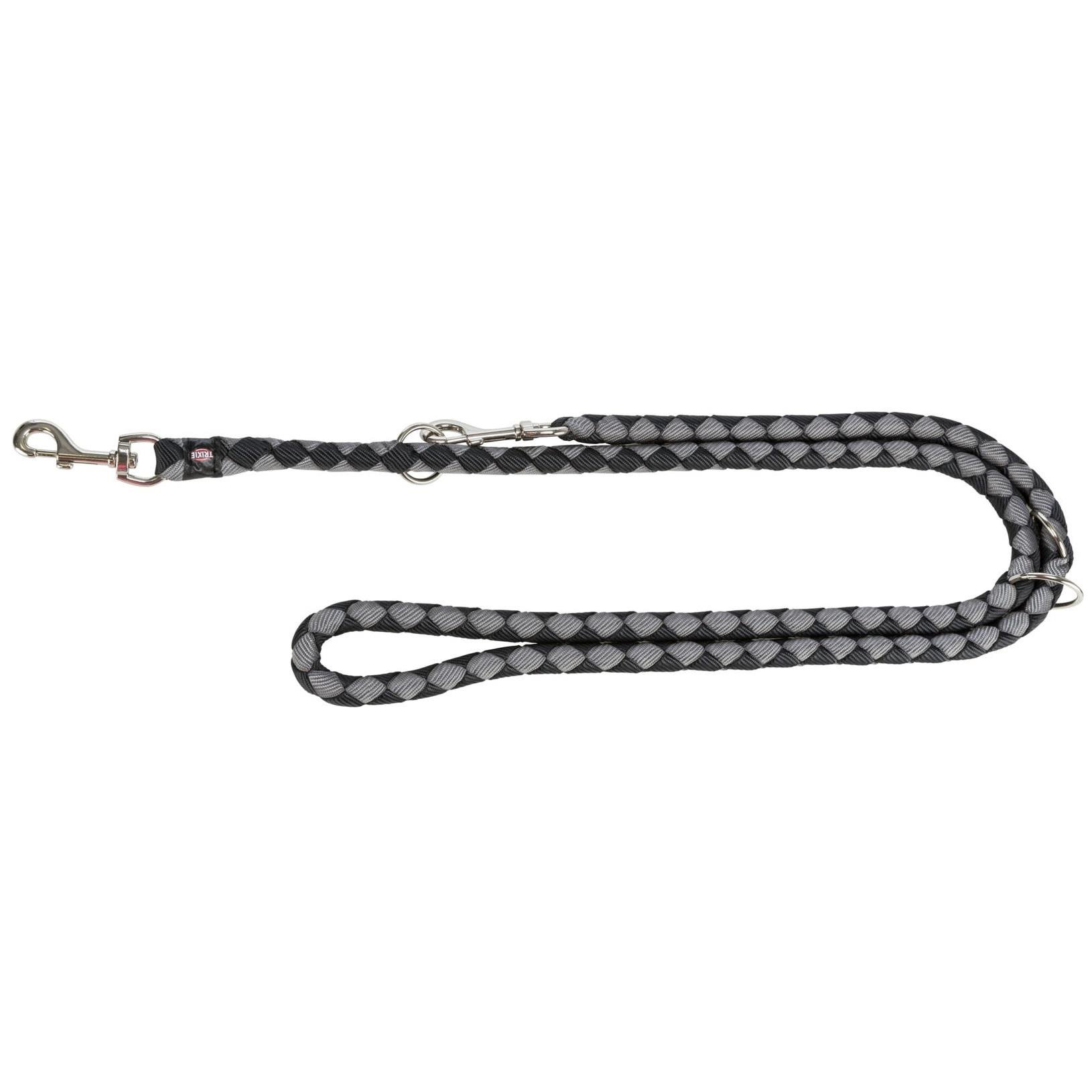 Trixie Cavo Ayarlanabilir Köpek Gezdirme Kayışı L-XL : 2 M / 18 mm Siyah / Gri