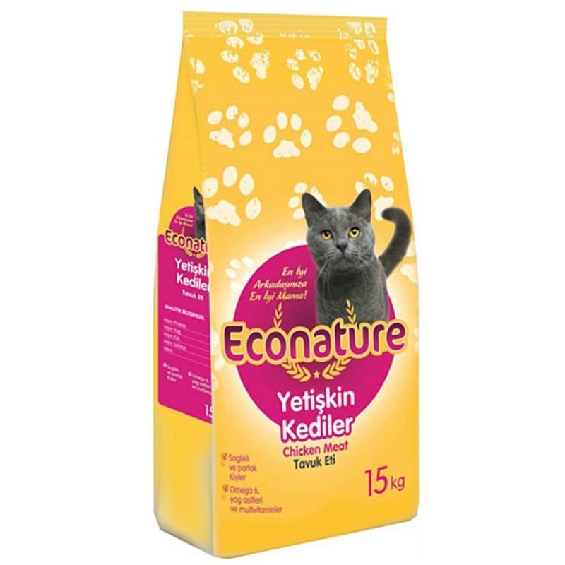 Econature Tavuklu Yetişkin Kedi Maması 15 kg
