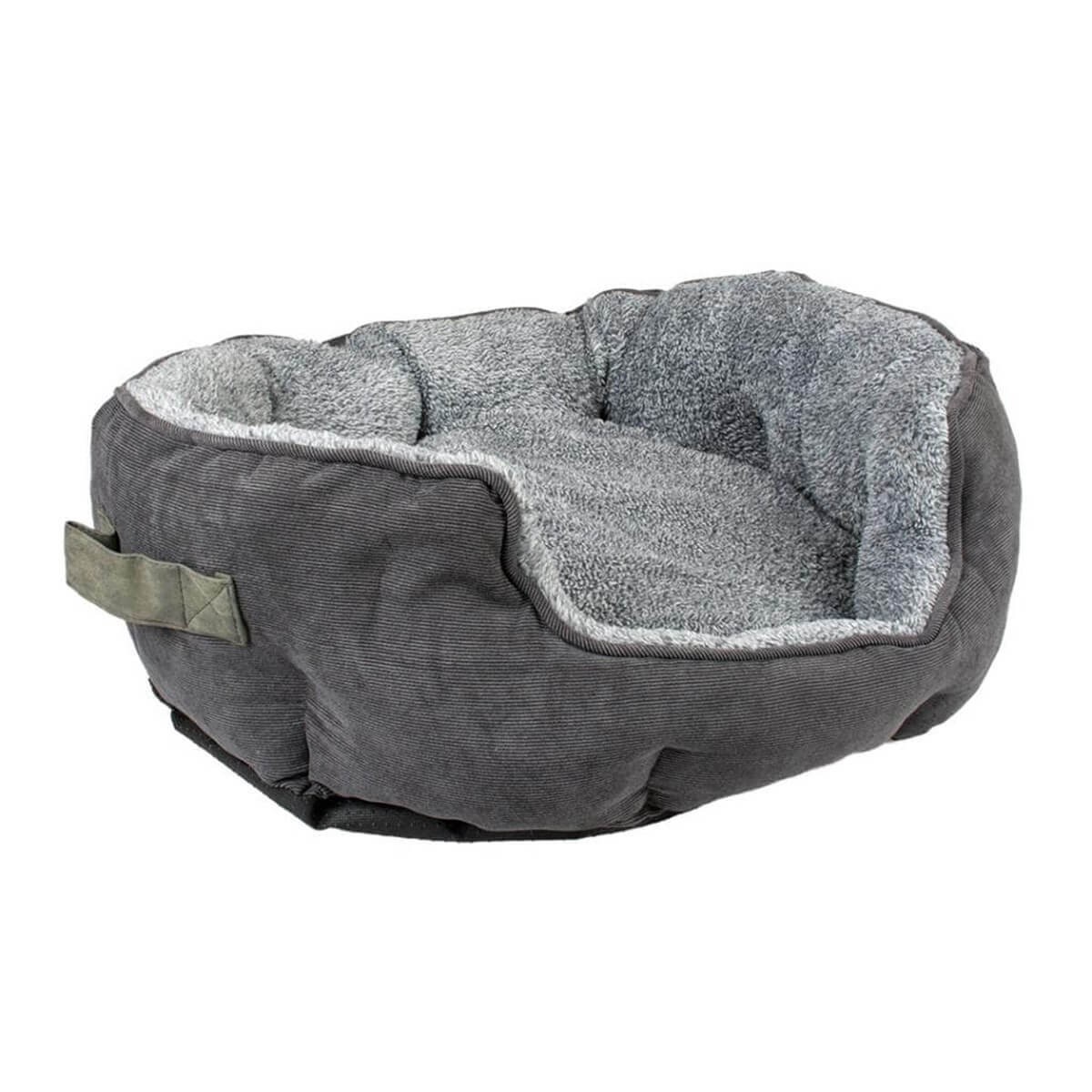 Duvo+ Oval Kadife Kedi Köpek Yatağı Small