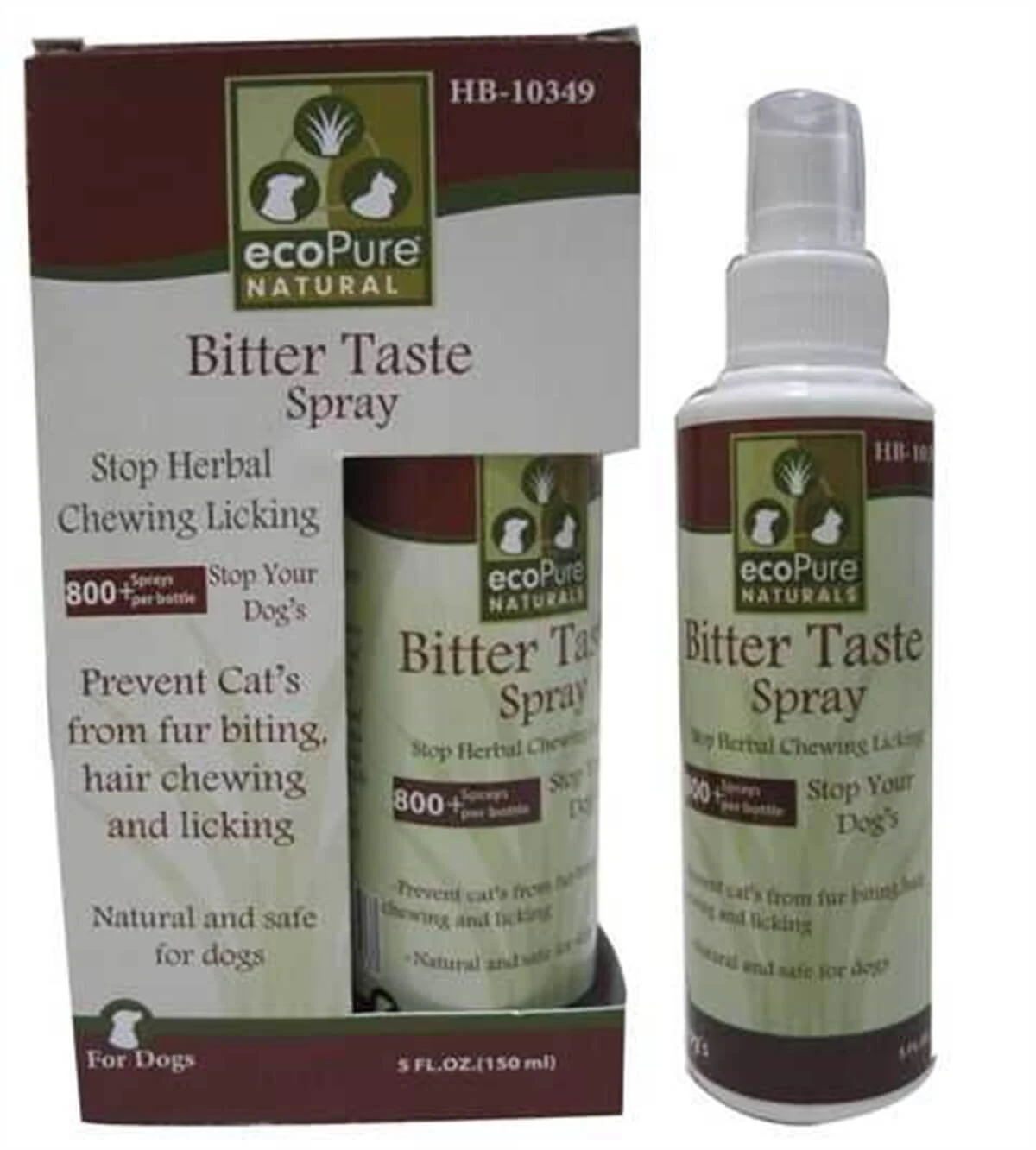 Ecopure Natural Bitter Taste Bitkisel Acı Köpek Spreyi 150 Ml