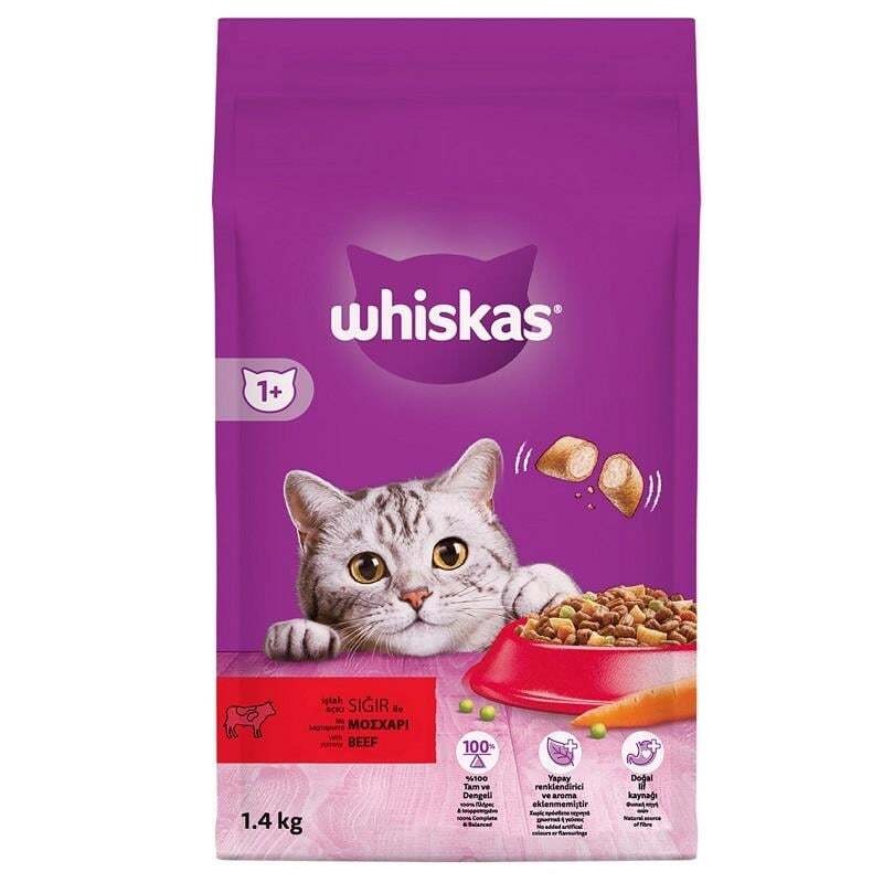 Whiskas Biftekli Ciğerli Kuru Kedi Maması 1.4 Kg