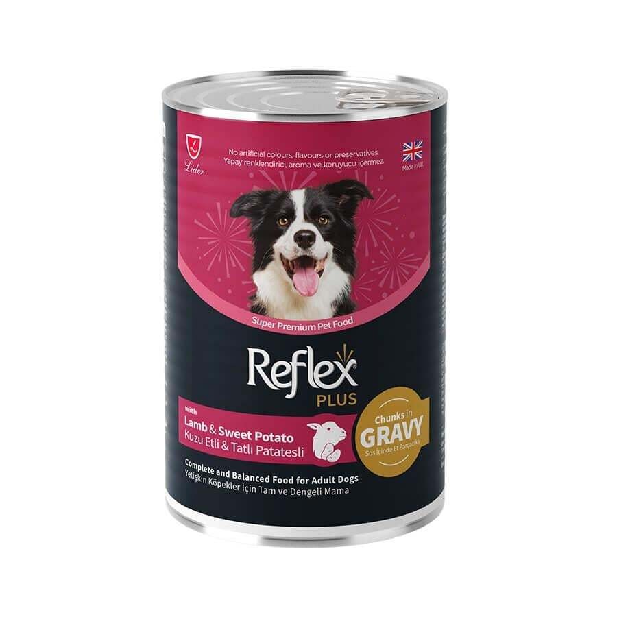 Reflex Plus Soslu Kuzulu Patatesli Köpek Konservesi 400 Gr