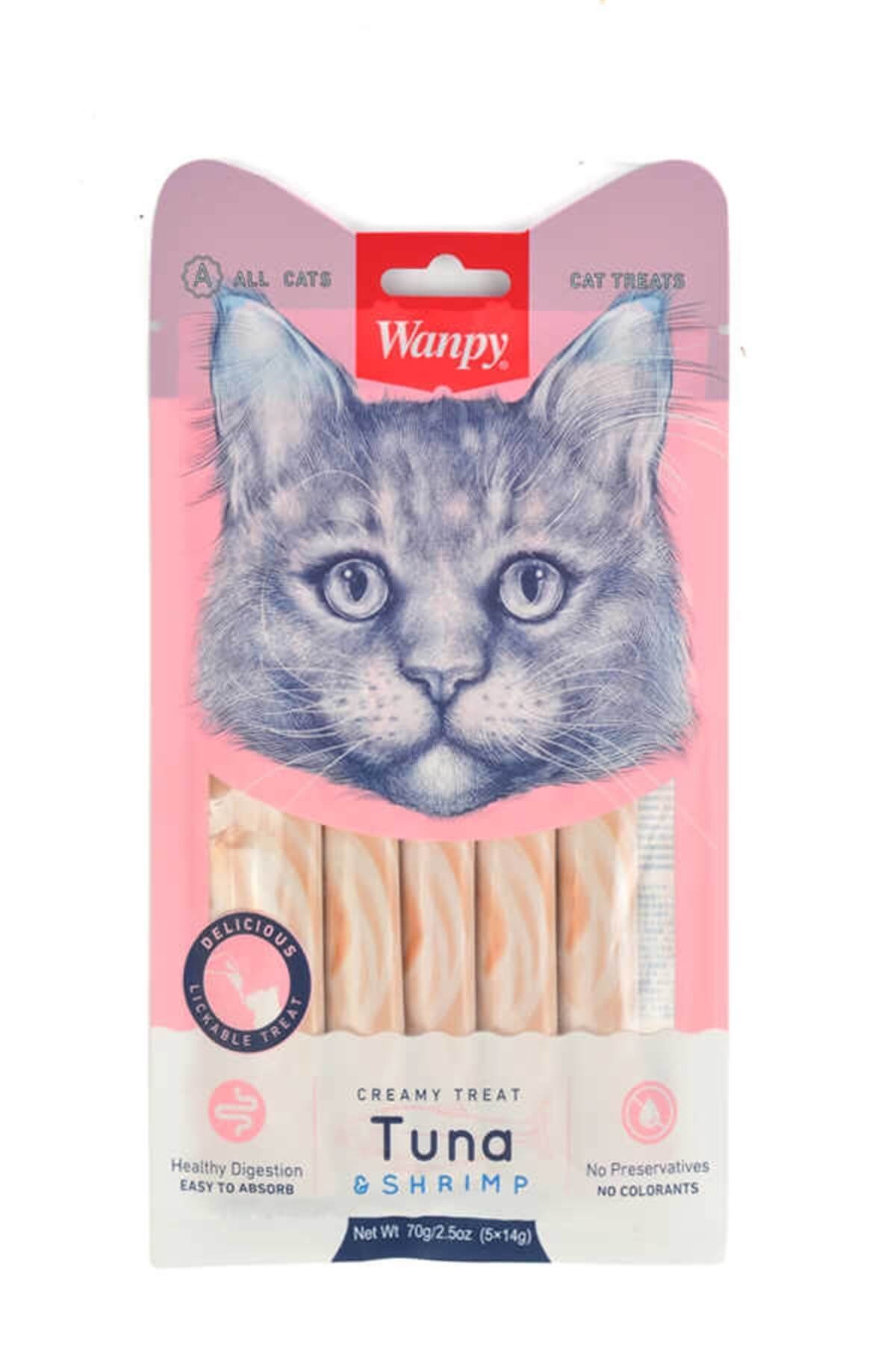 Wanpy Ton ve Karidesli Likit Kedi Ödülü 4x14gr