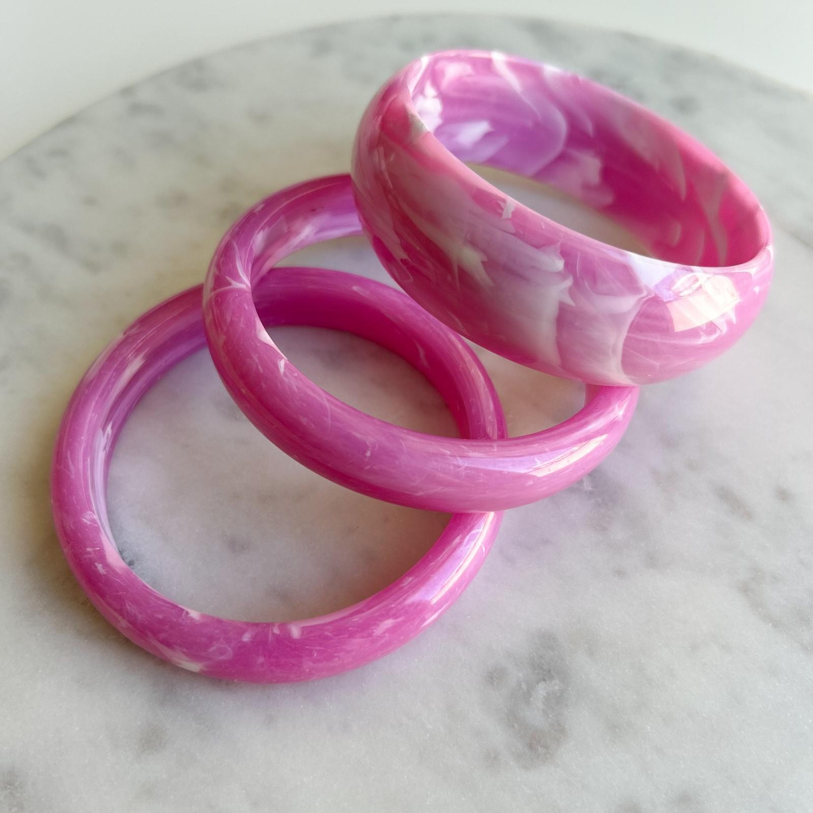 3LÜ KEMİK BİLEZİK SETİ - pembe