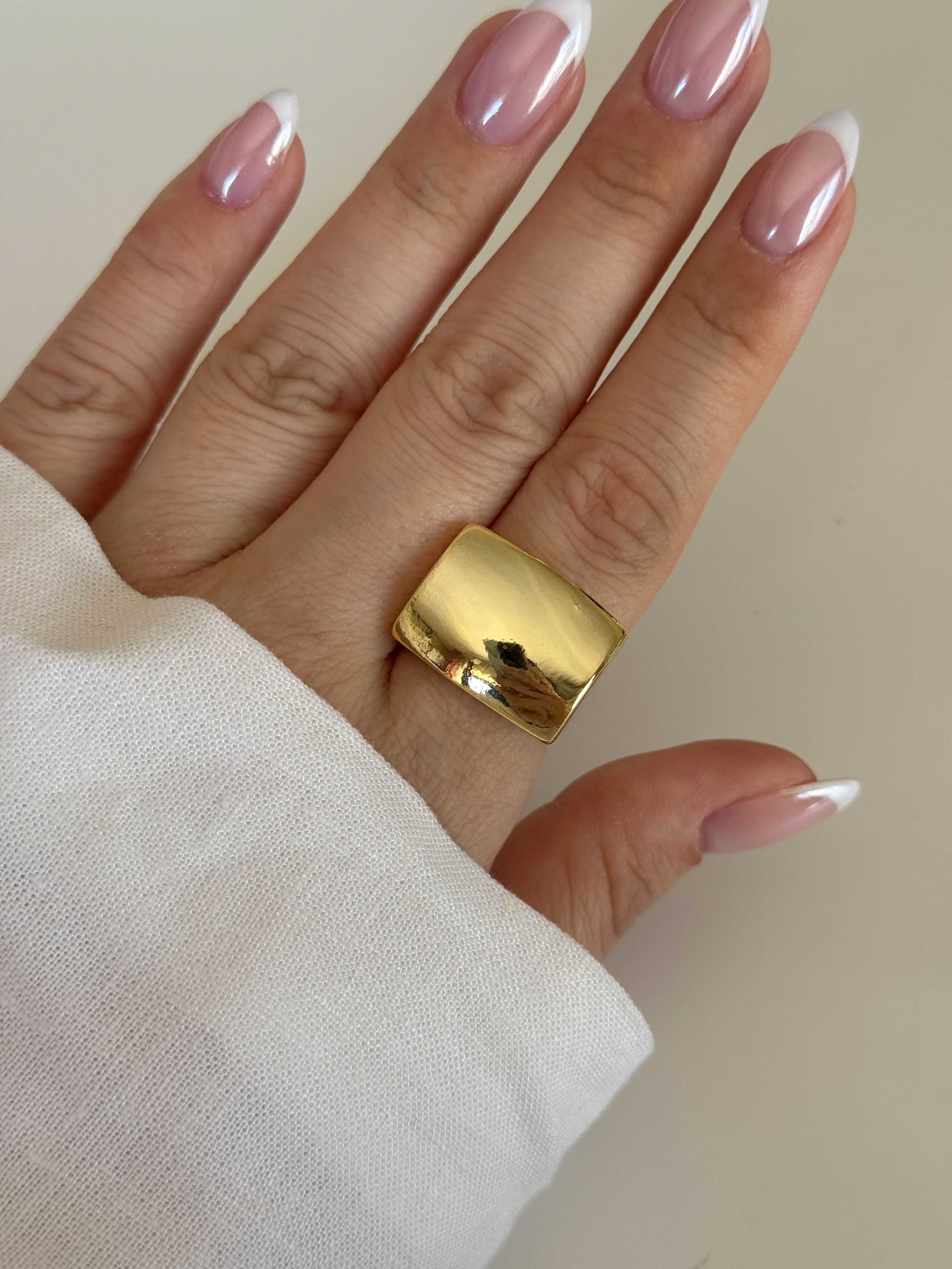 KARE YÜZÜK - gold
