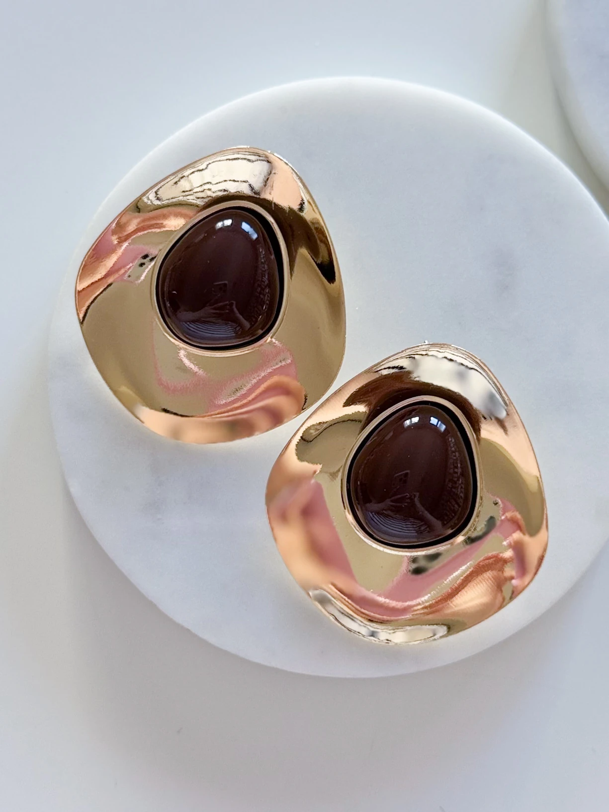 ÇELİK BRİCE KÜPE - kahverengi