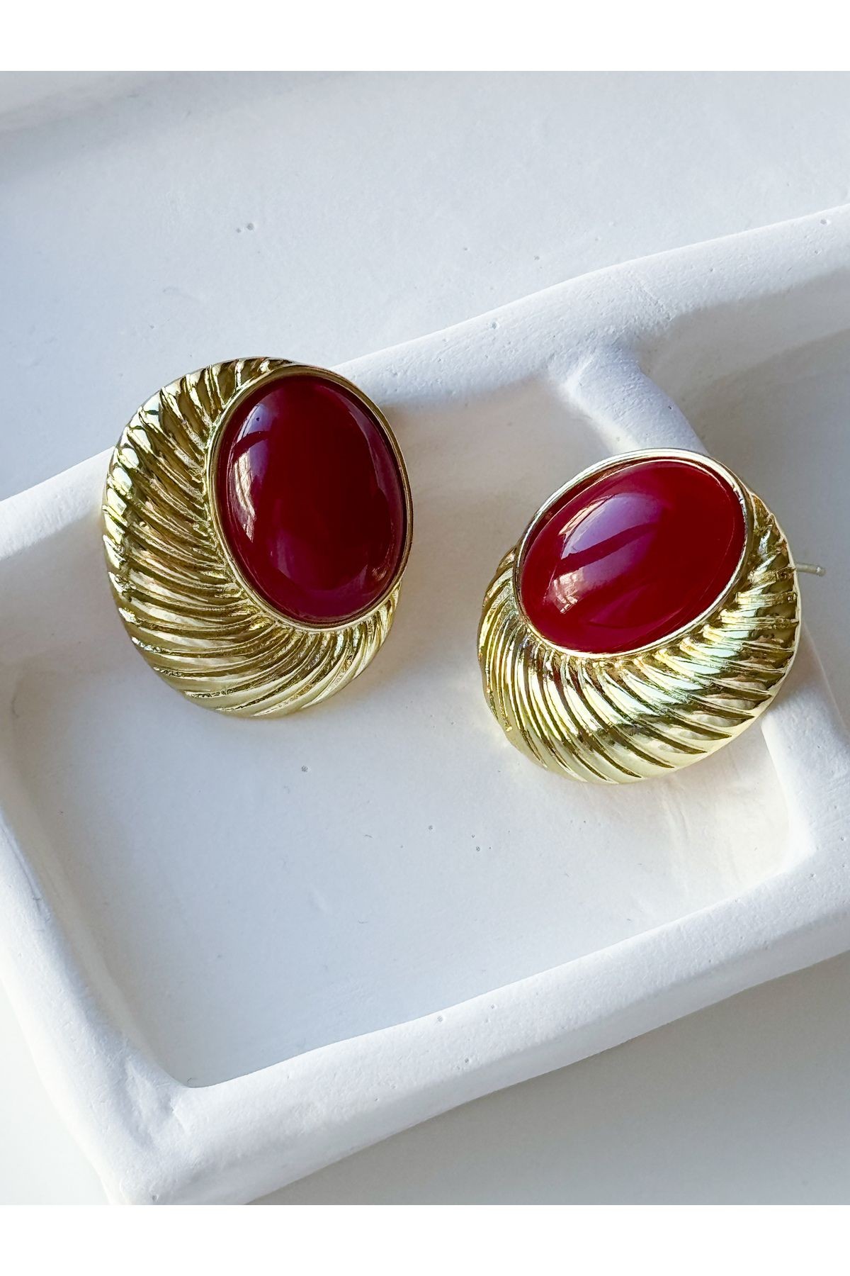 ÇELİK BORDO OVAL KÜPE