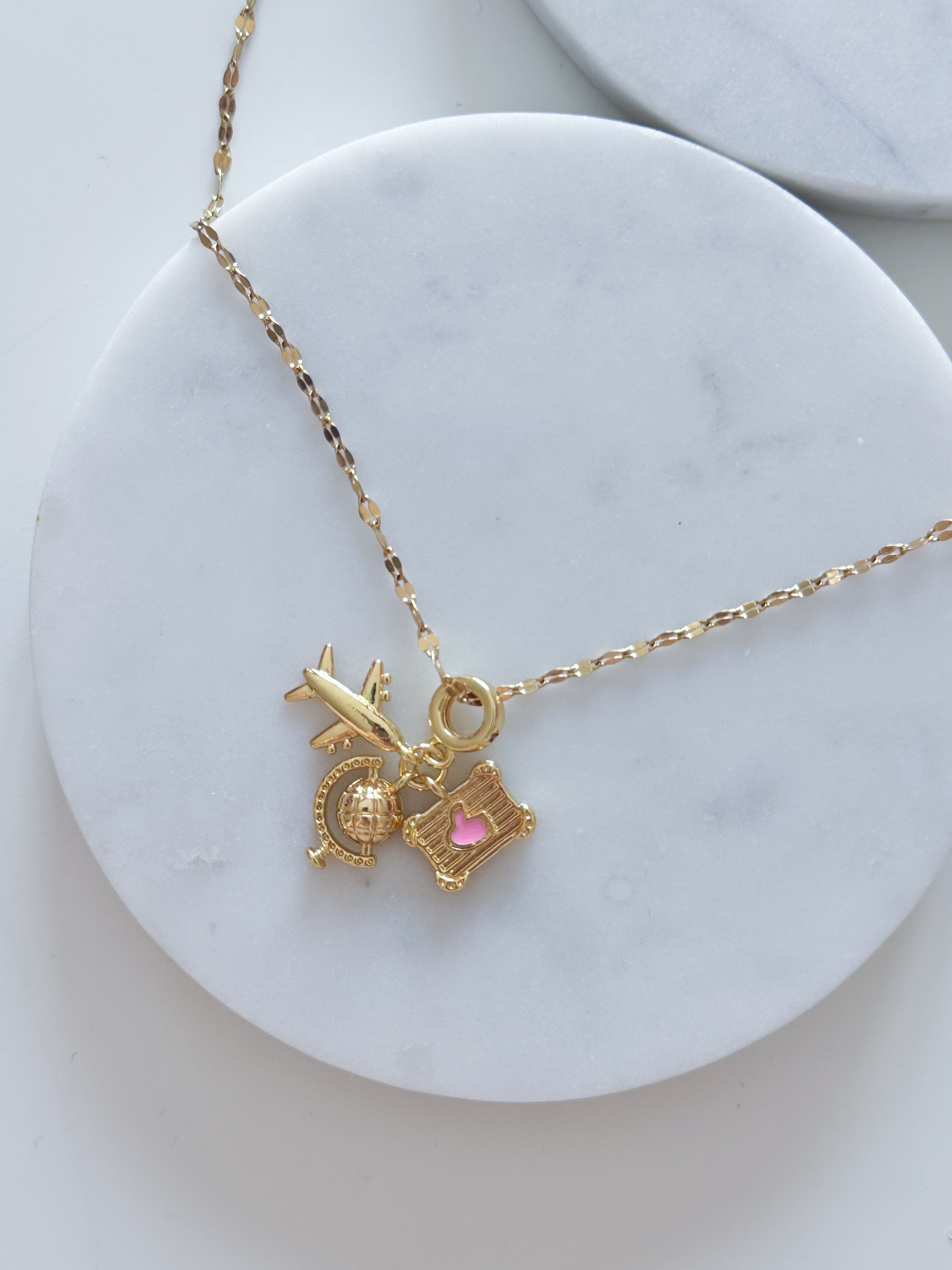 ÇELİK VALİZ CHARM KOLYE