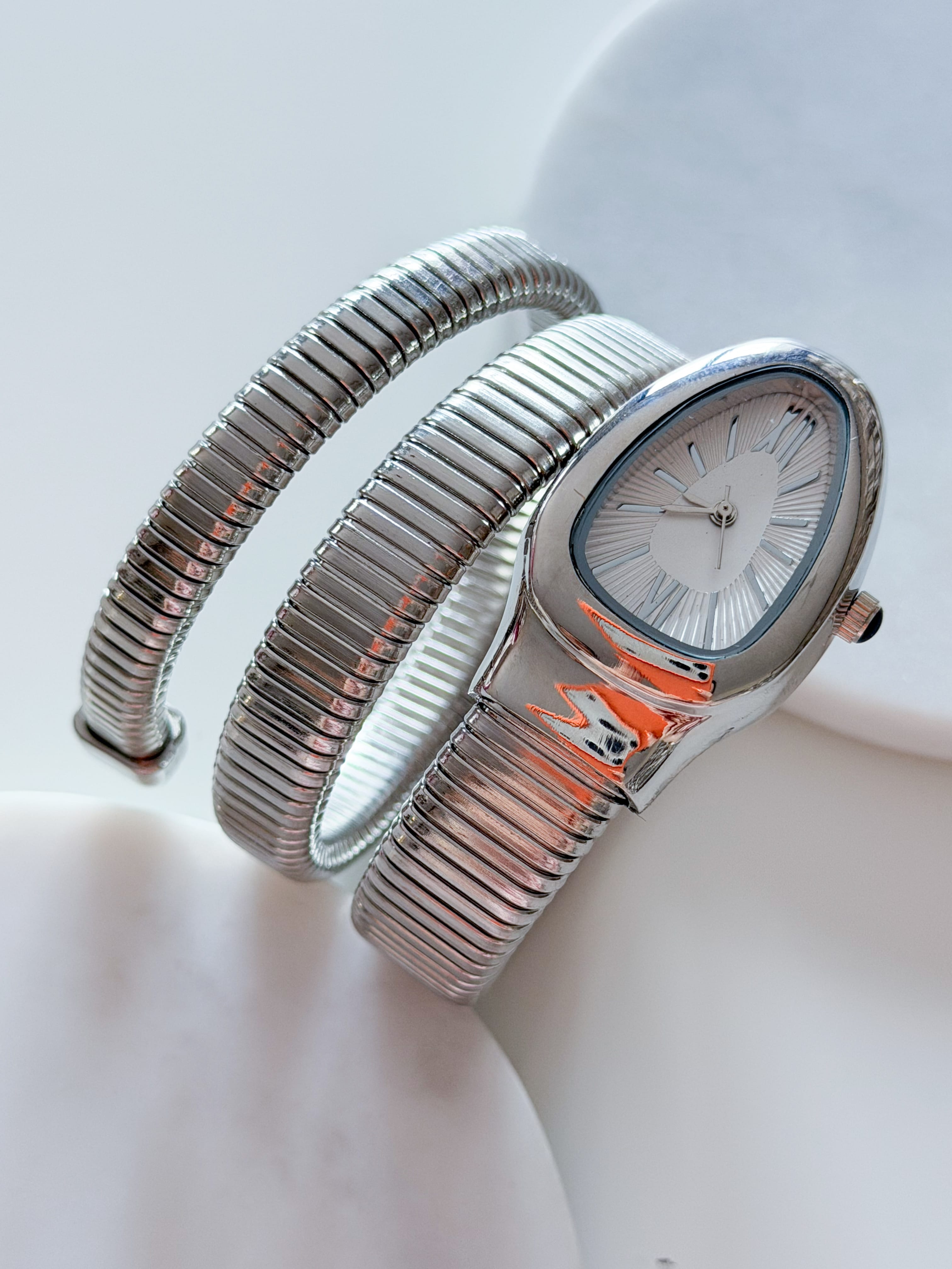 ÇELİK SARMAL SAAT - silver