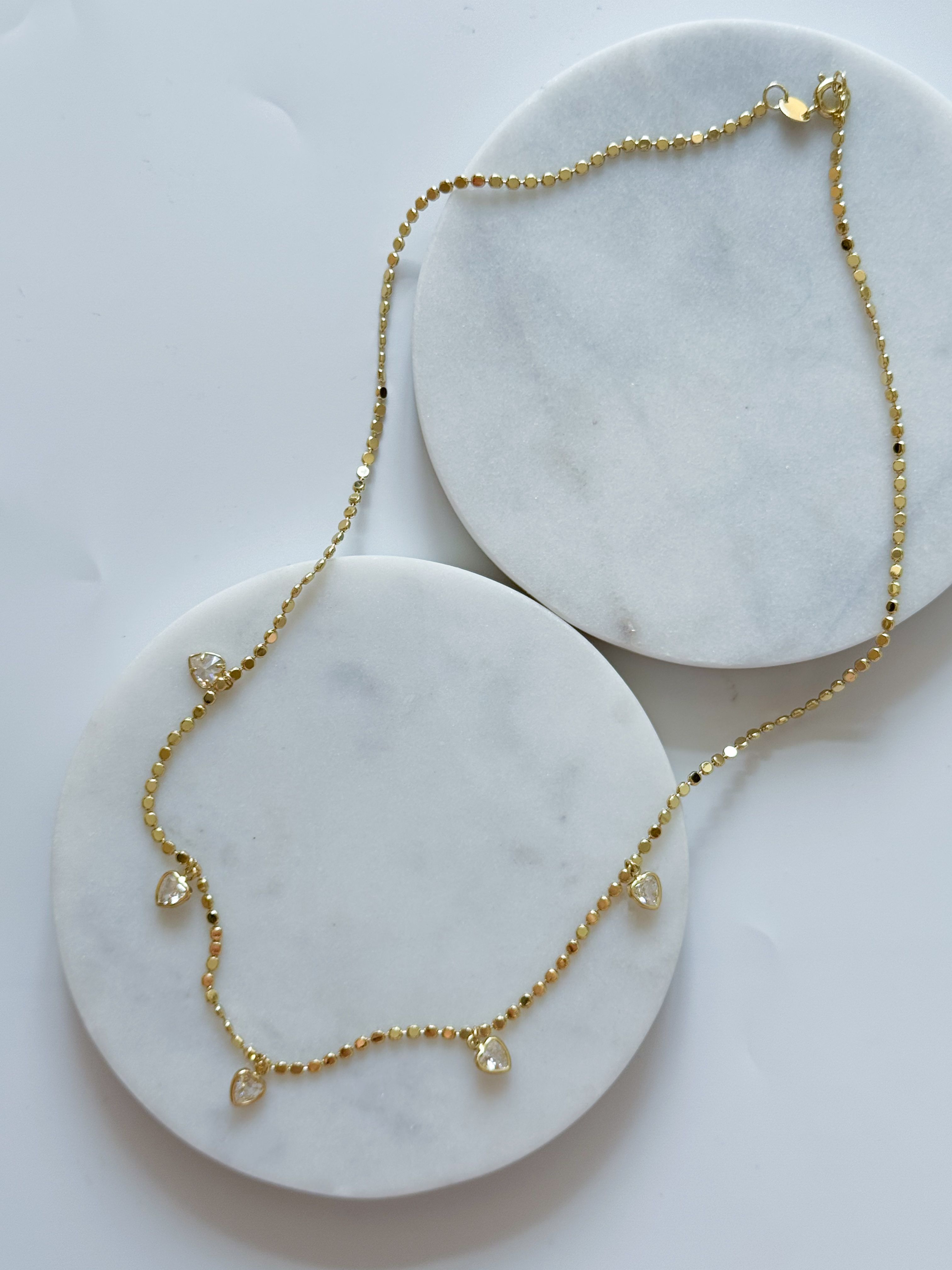 ÇELİK KALP CHARM DÖRTGEN ZİNCİR KOLYE