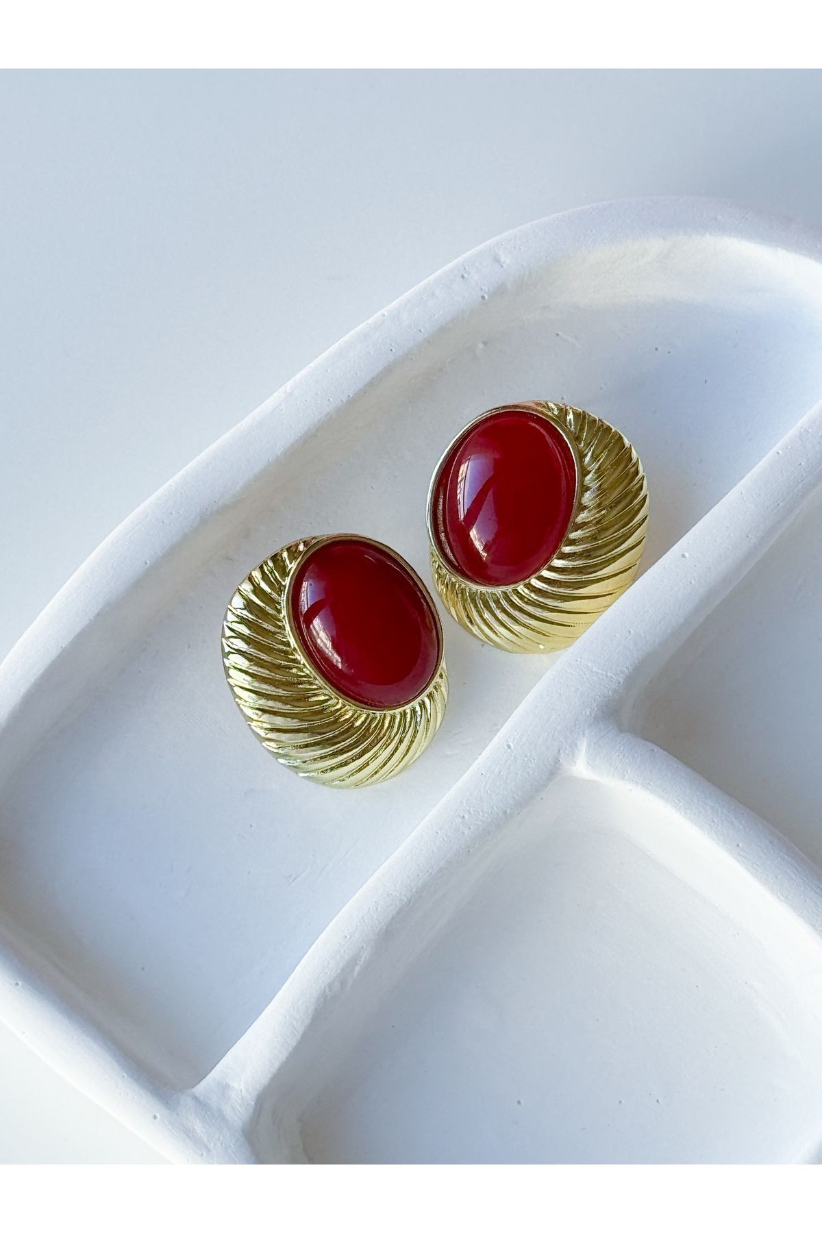 ÇELİK BORDO OVAL KÜPE