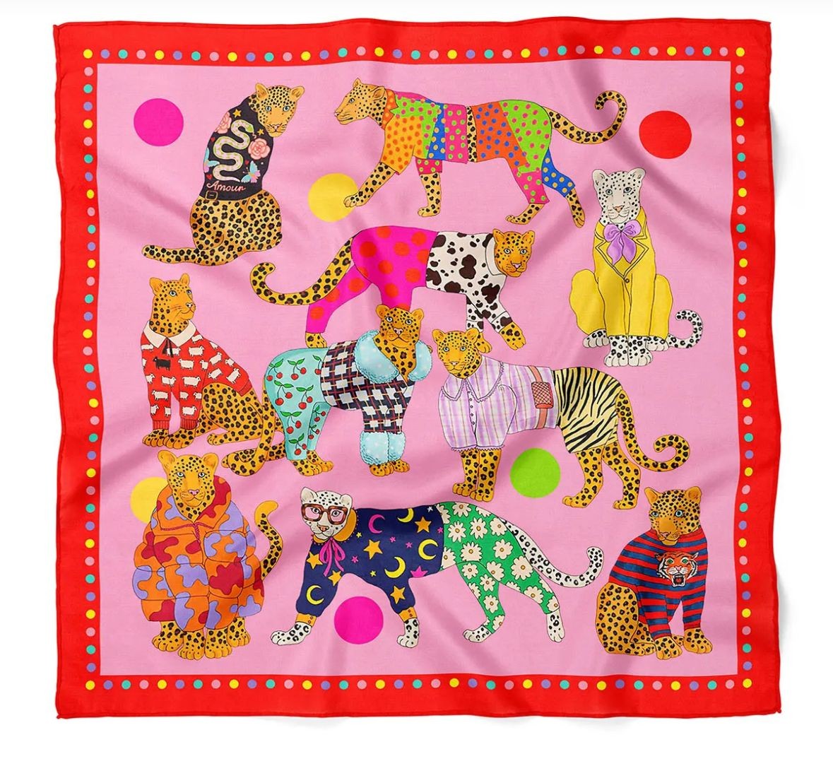 RENKLİ DESENLİ FULAR 50X50 CM - 8