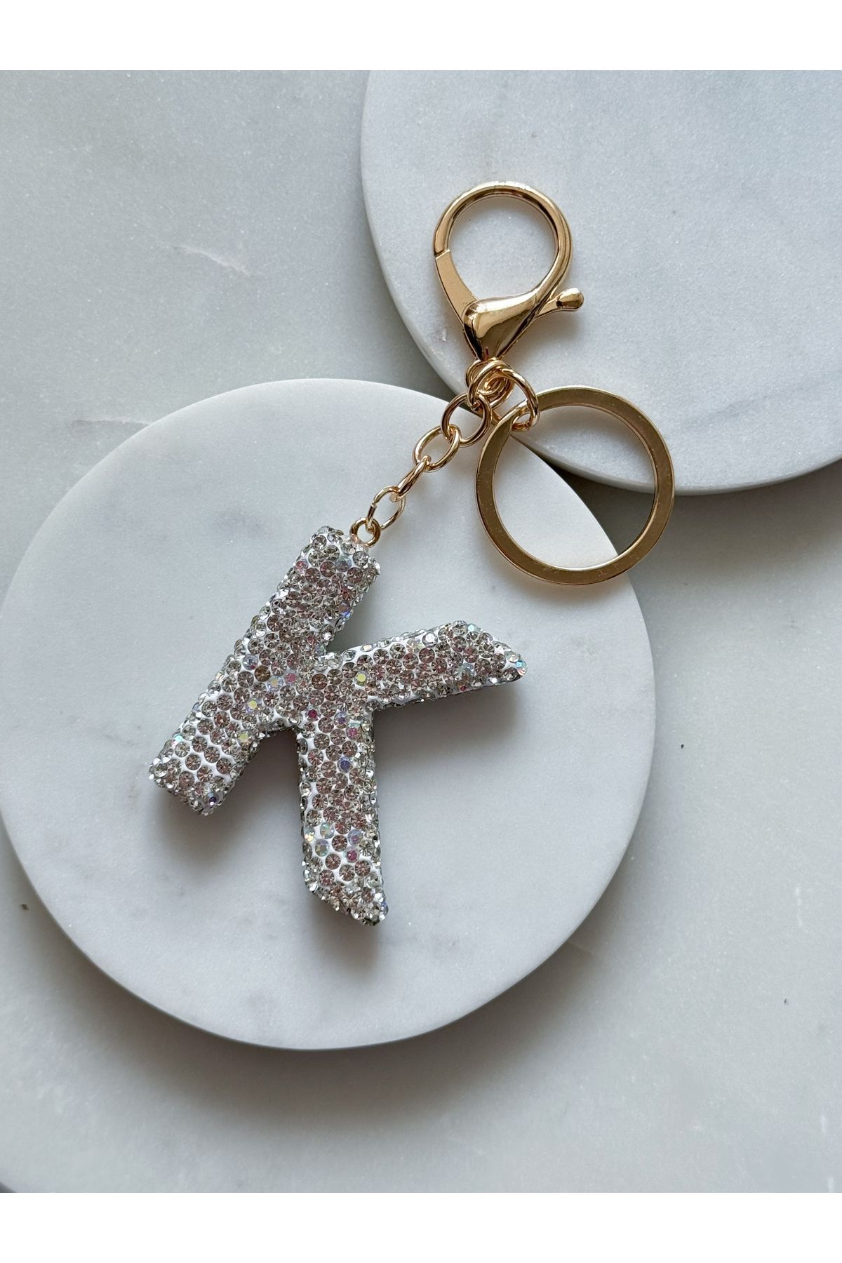 TAŞLI K HARFİ ÇANTA CHARM