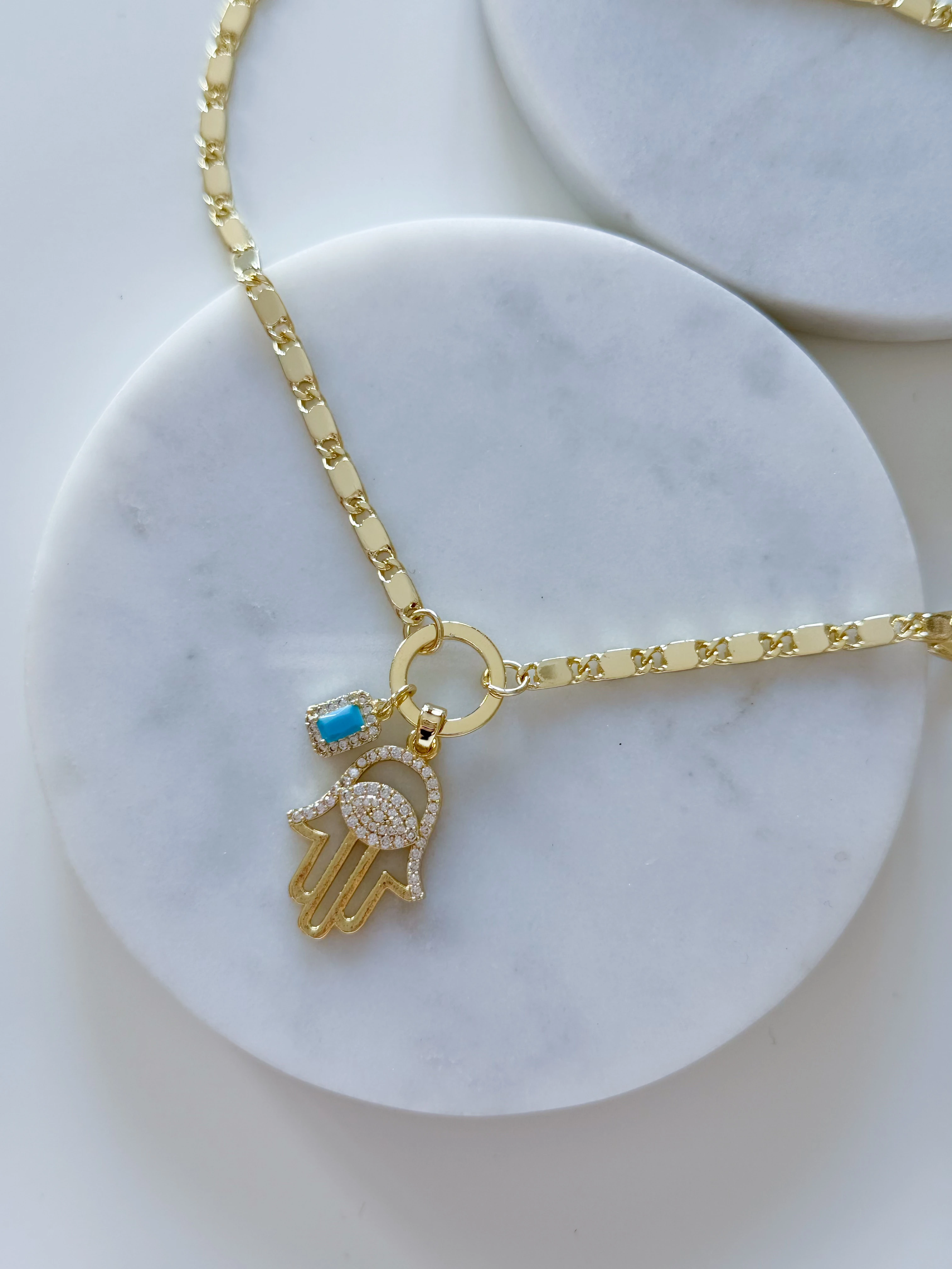 ÖZEL SERİ HAMSA CHARM UZUN KOLYE