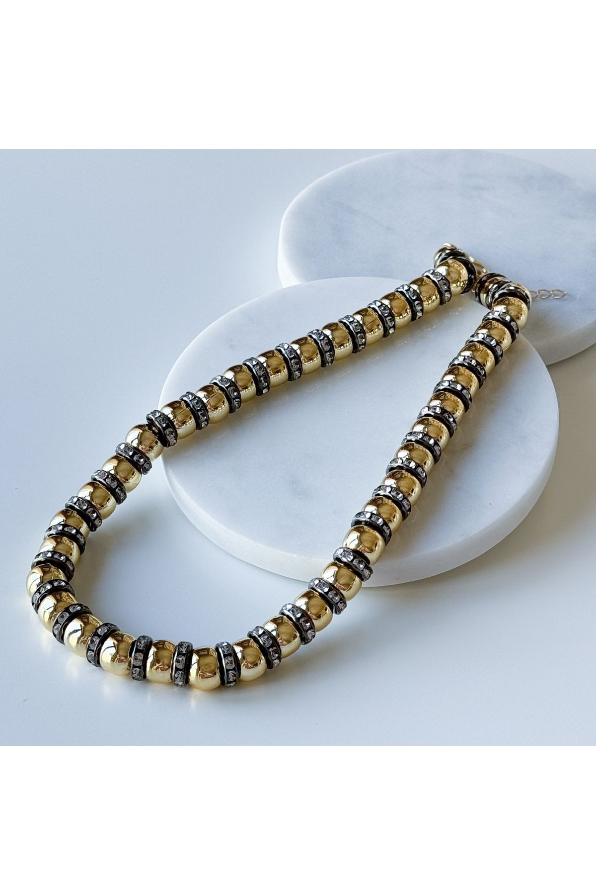 GOLD-TAŞLI KOLYE