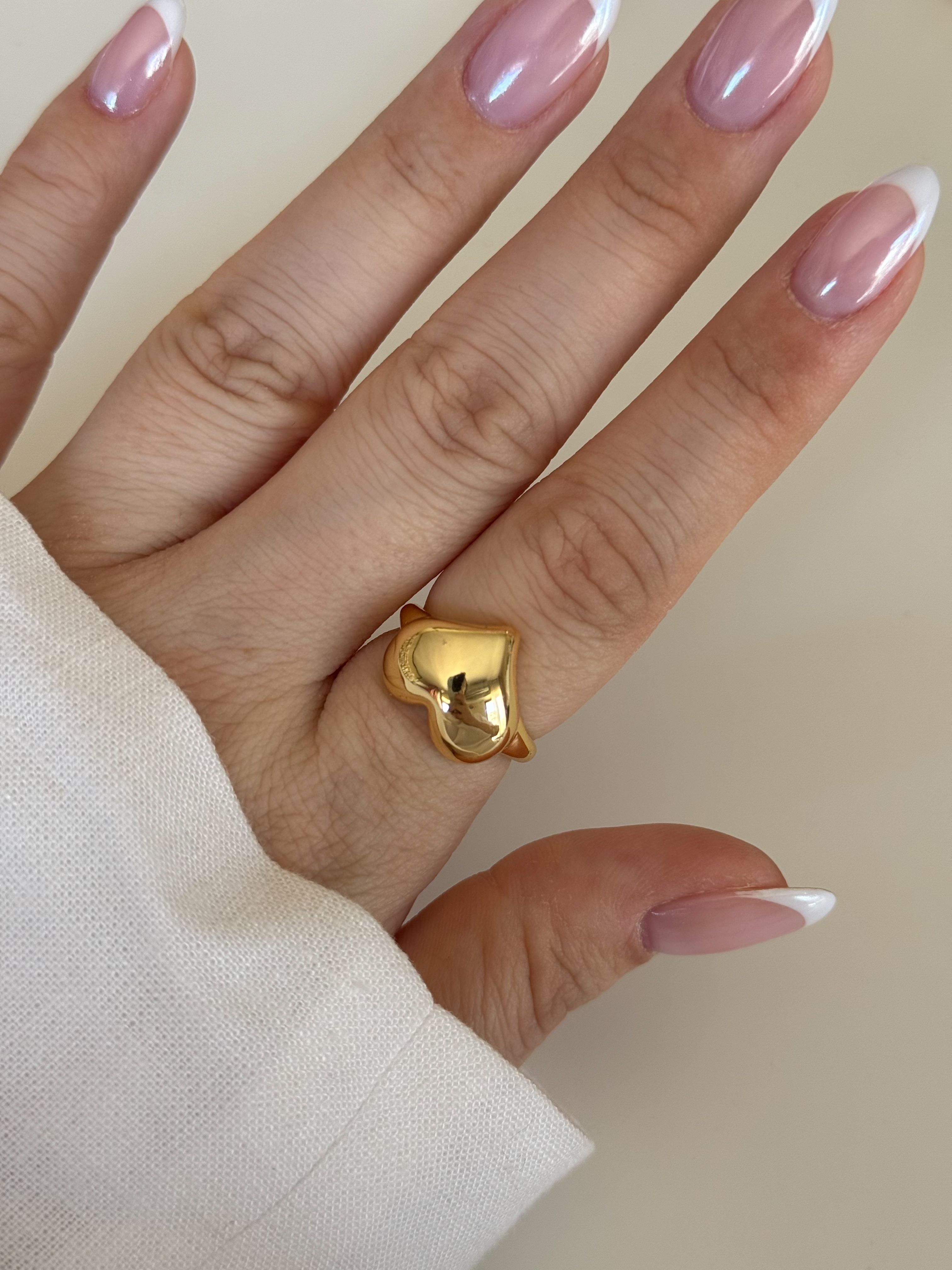 Kalp yüzük - gold