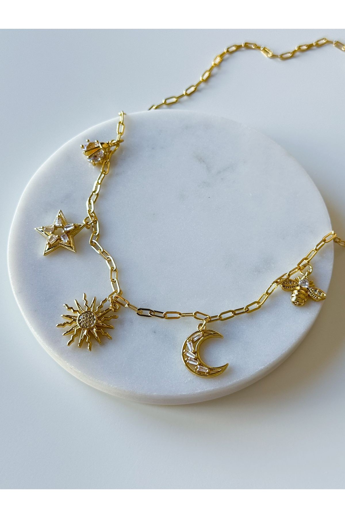 ÇELİK CHARM KOLYE