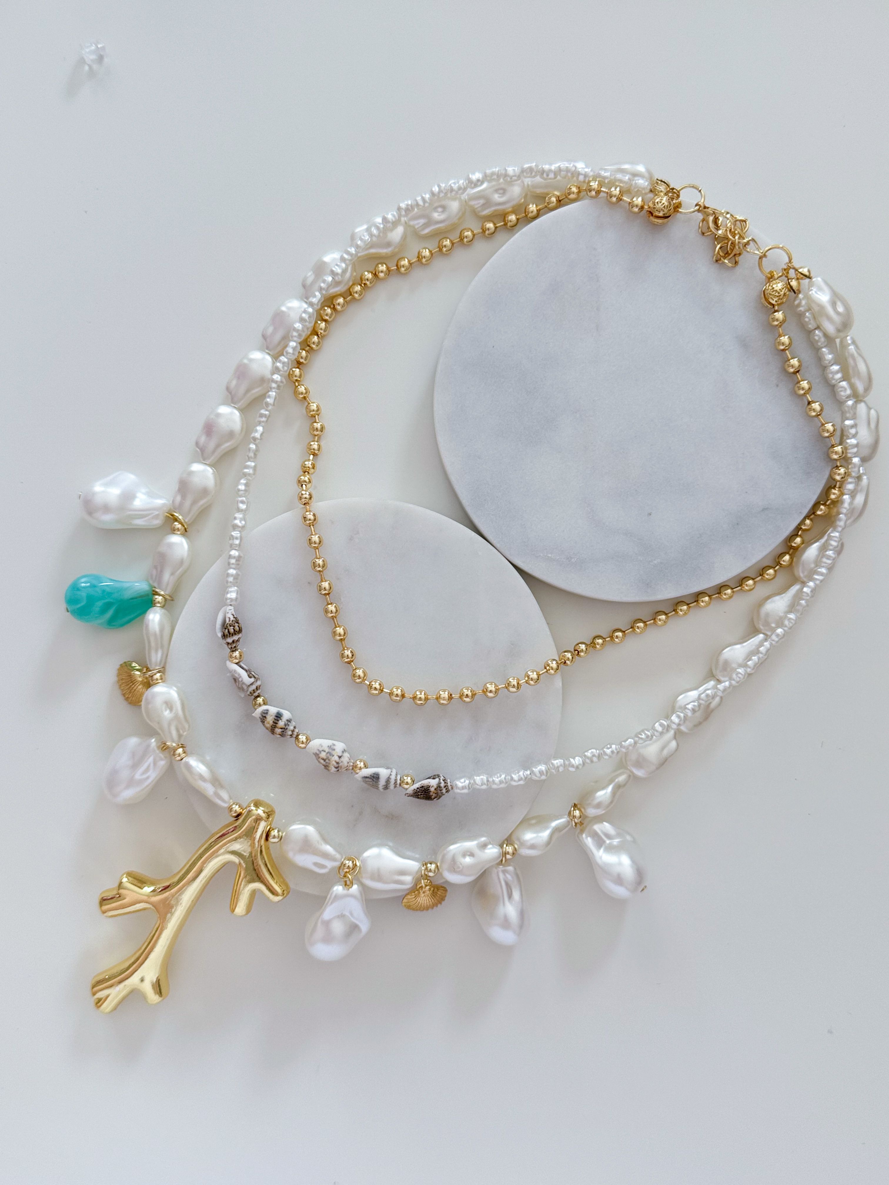 DENİZ CHARM 3LÜ KOLYE