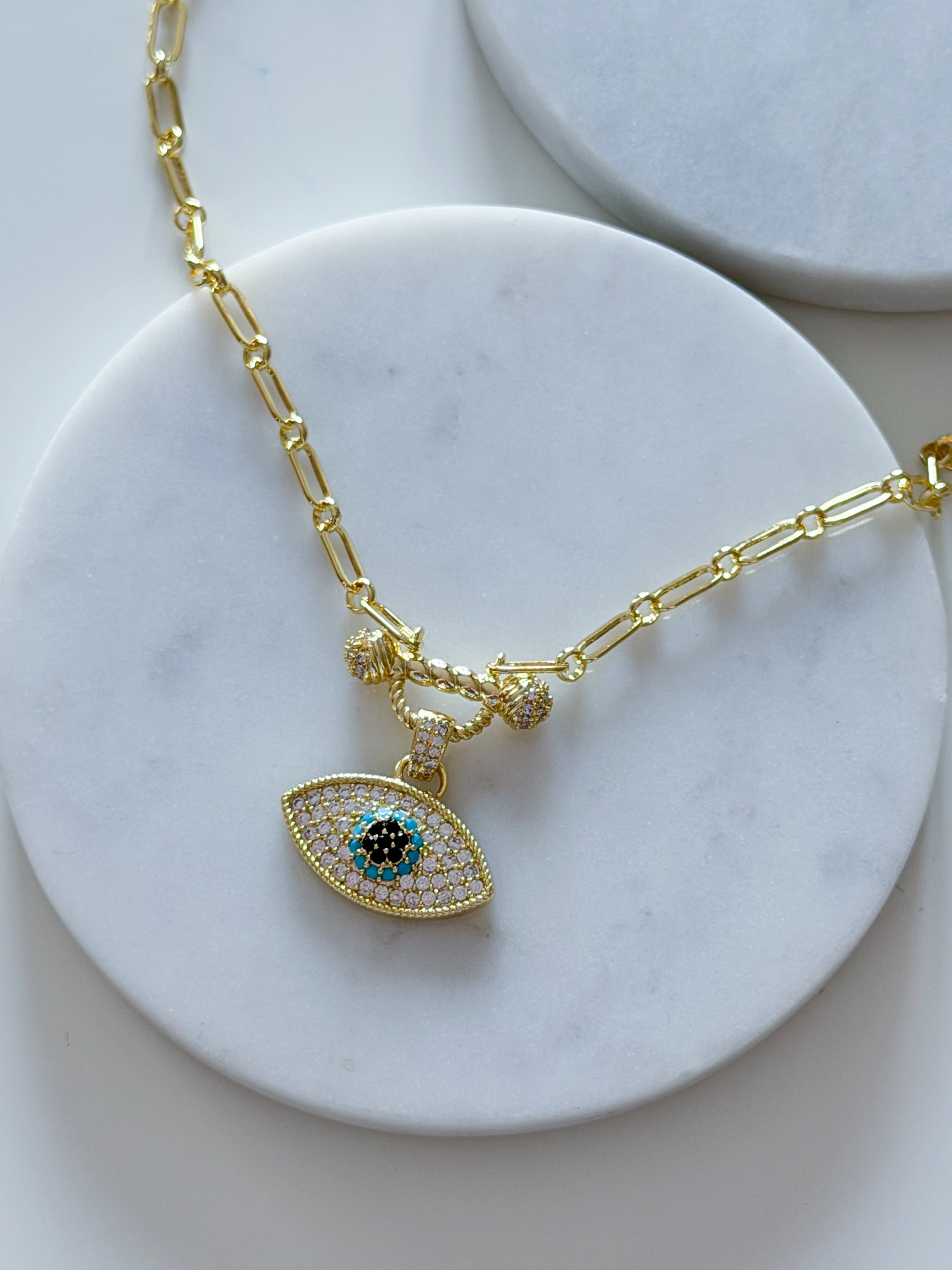 ÖZEL SERİ GÖZ KOLYE (70CM)