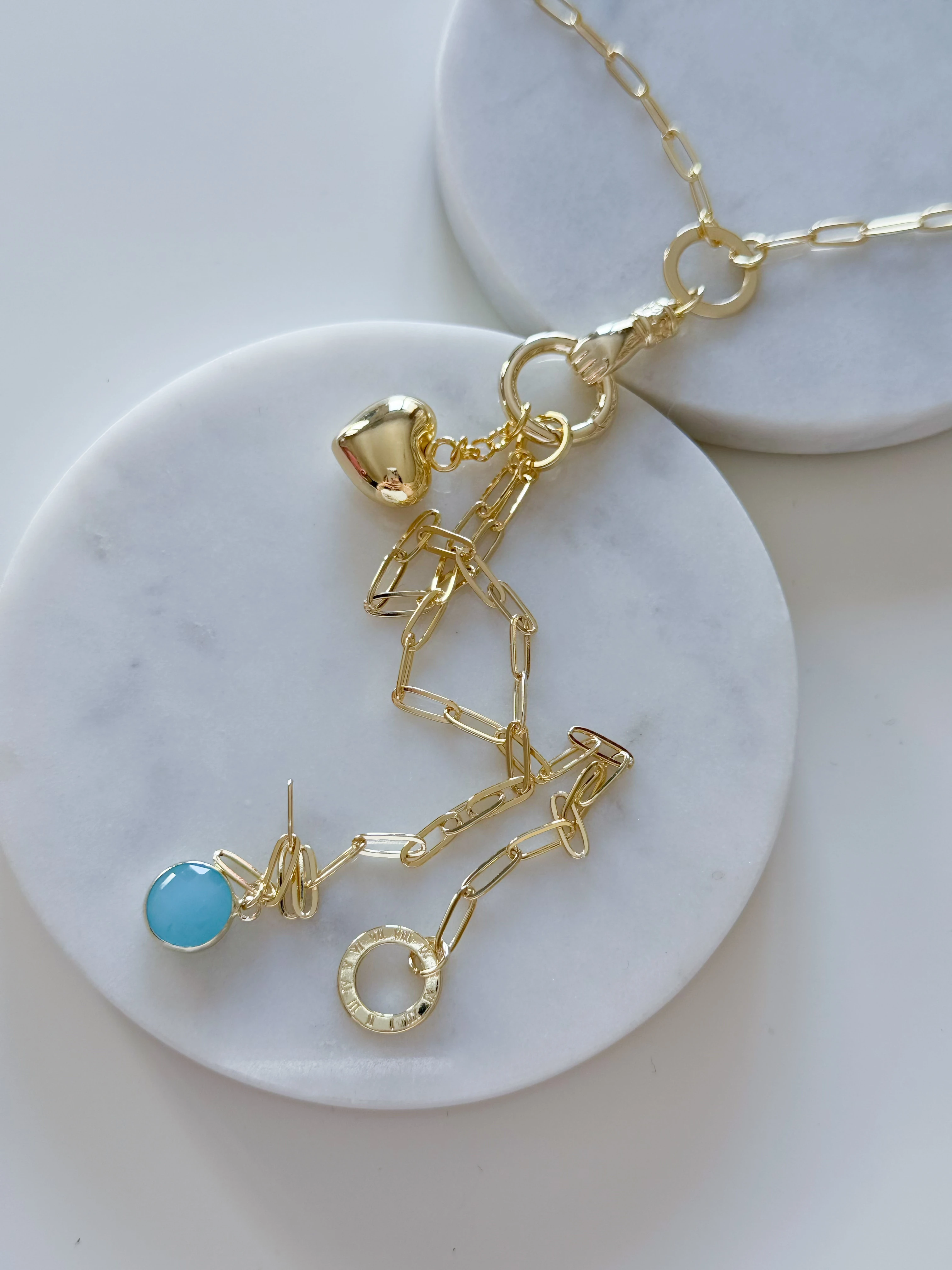 ÖZEL SERİ KALP CHARM UZUN KOLYE