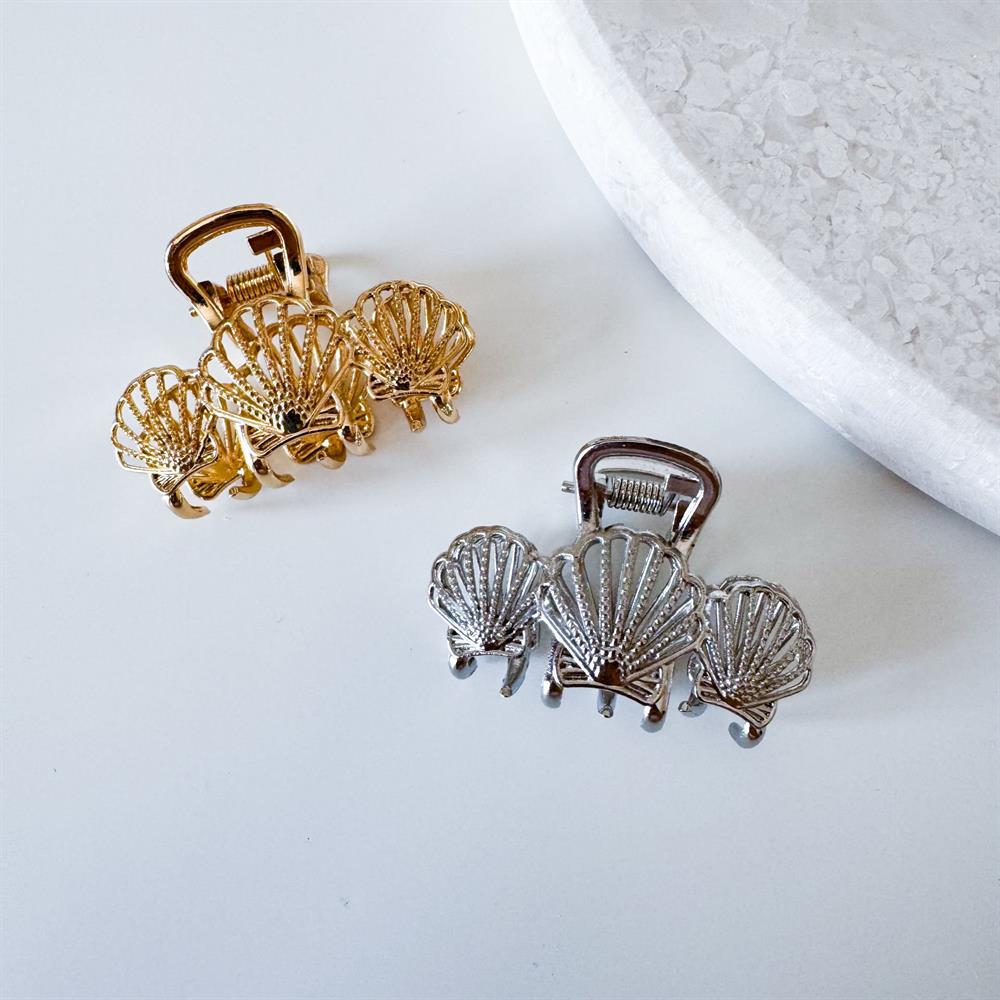 Deniz kabuğu metal mandal toka