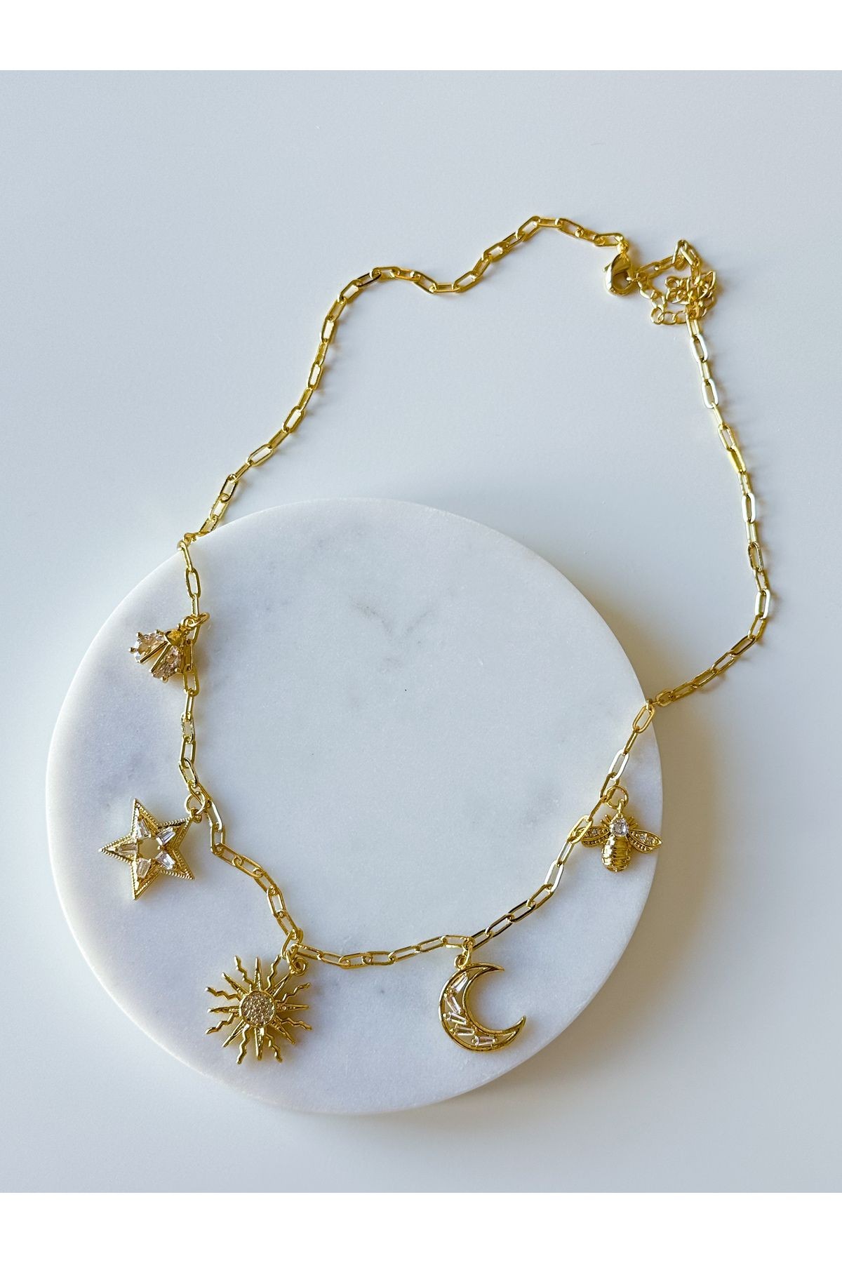 ÇELİK CHARM KOLYE