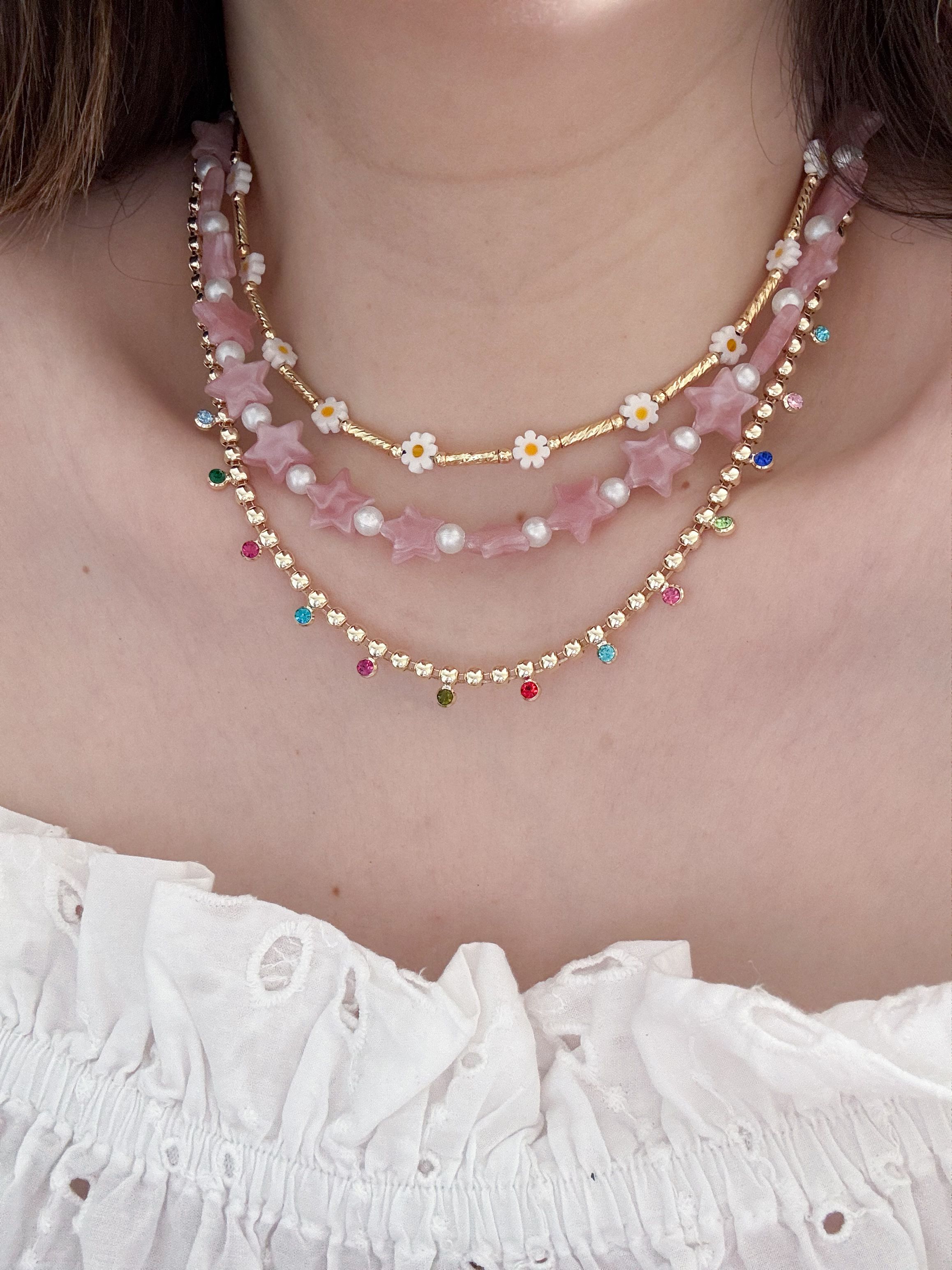 PAPATYA-PEMBE YILDIZ CHARM KOMBİN