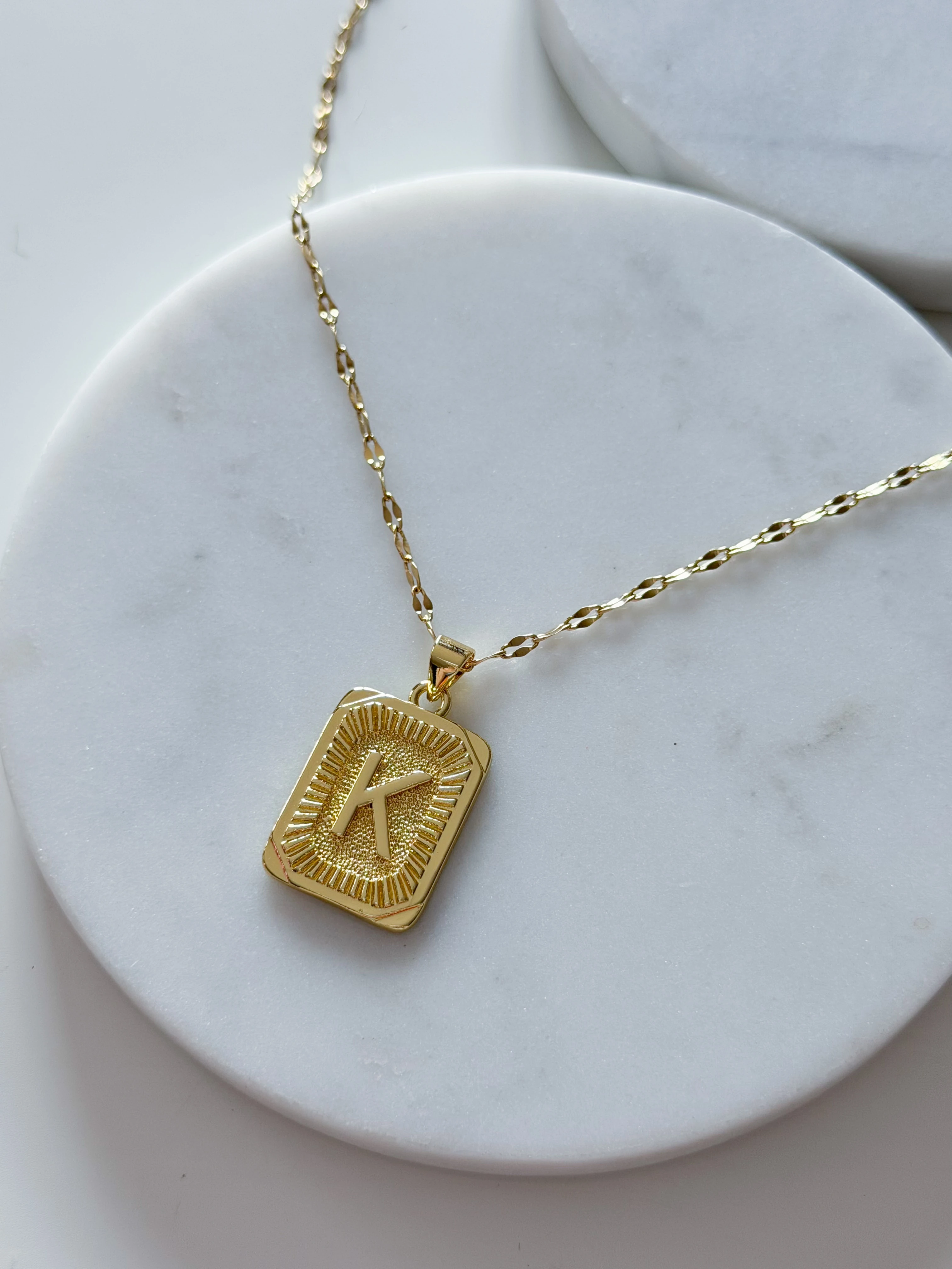 ÇELİK VİNTAGE HARF KOLTE - K