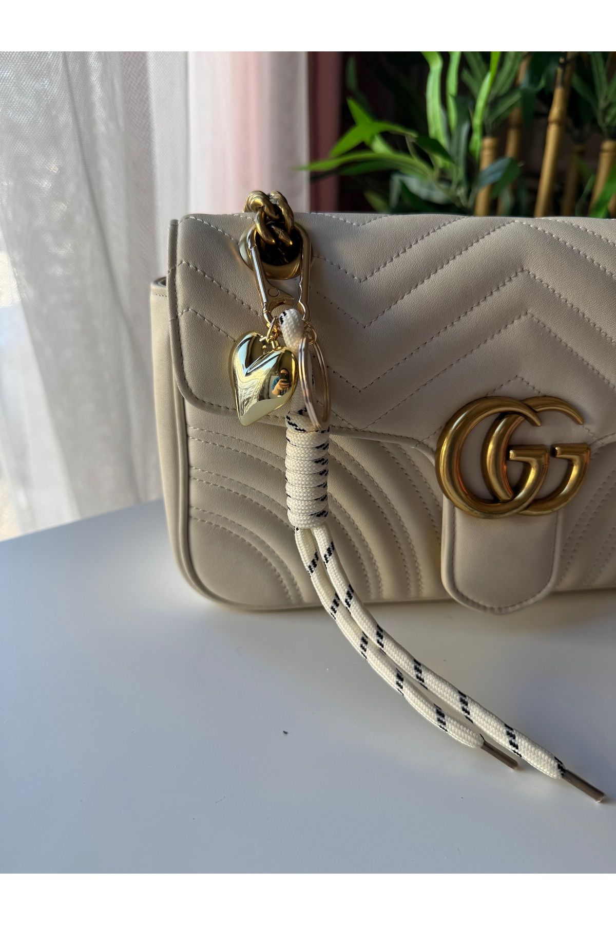 İP KALP ÇANTA CHARM AKSESUARI