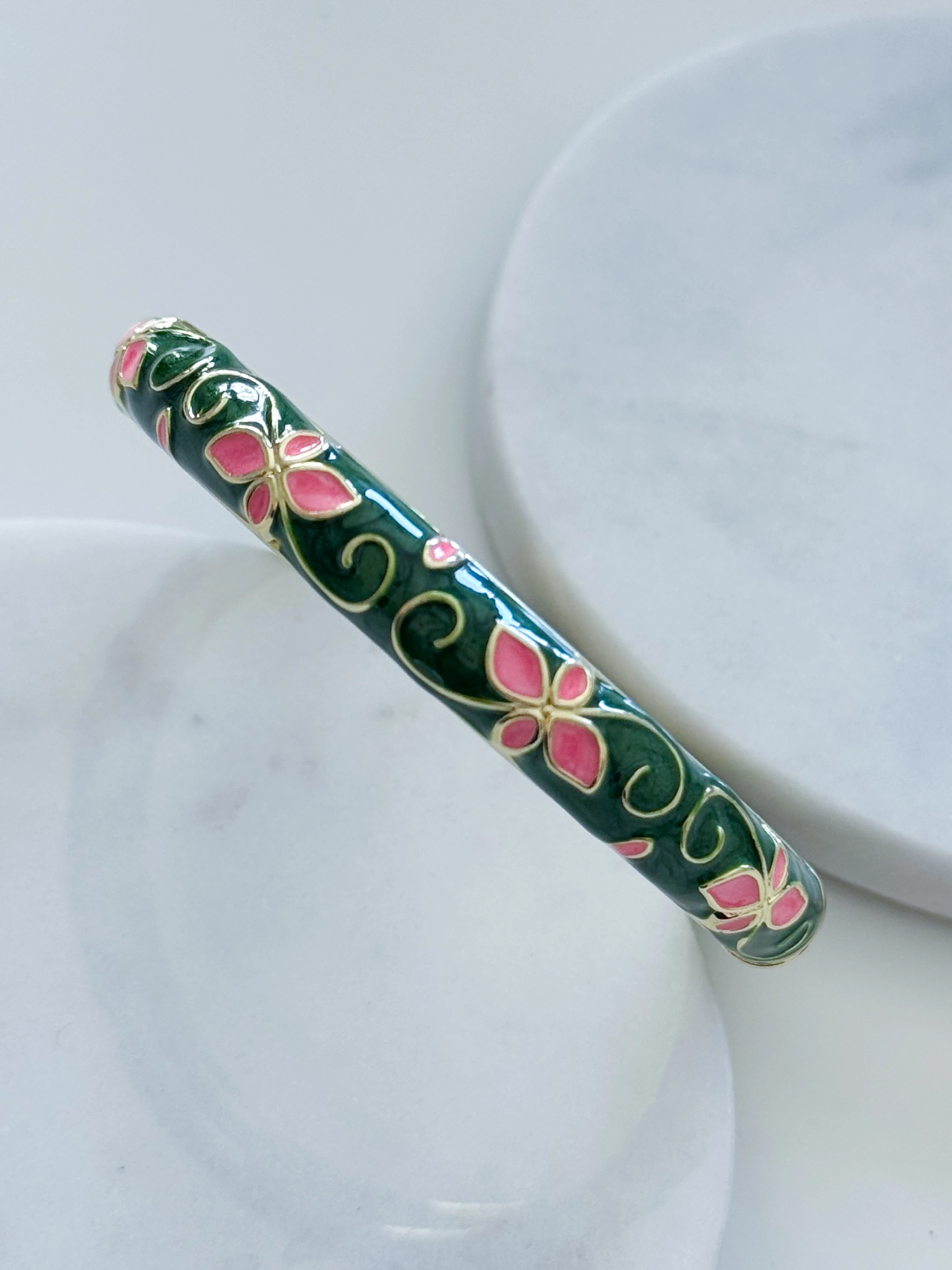 MİNELİ ÇİÇEKLİ BİLEKLİK - yeşil