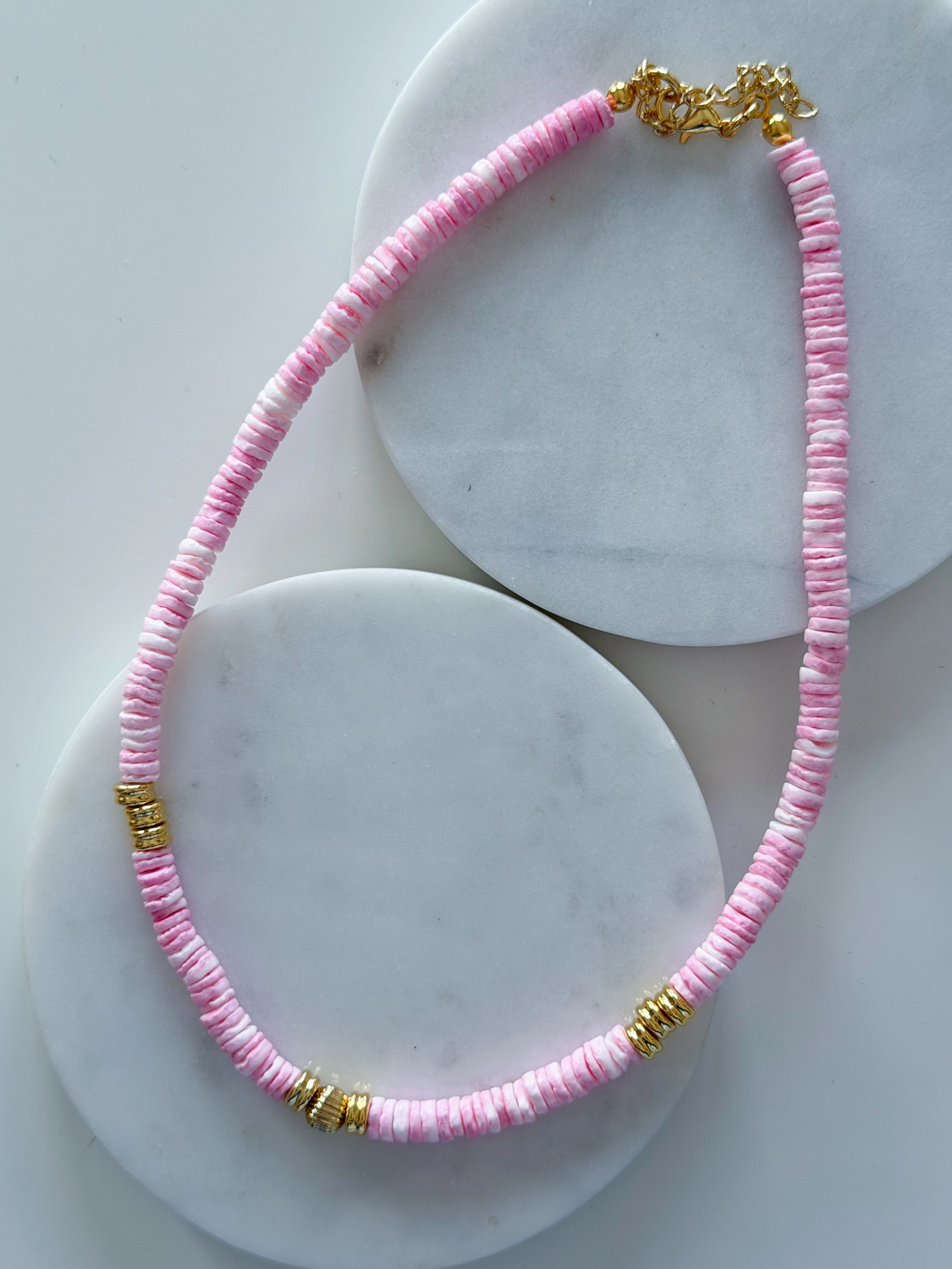 SEDEF TAŞI KOLYE - pembe