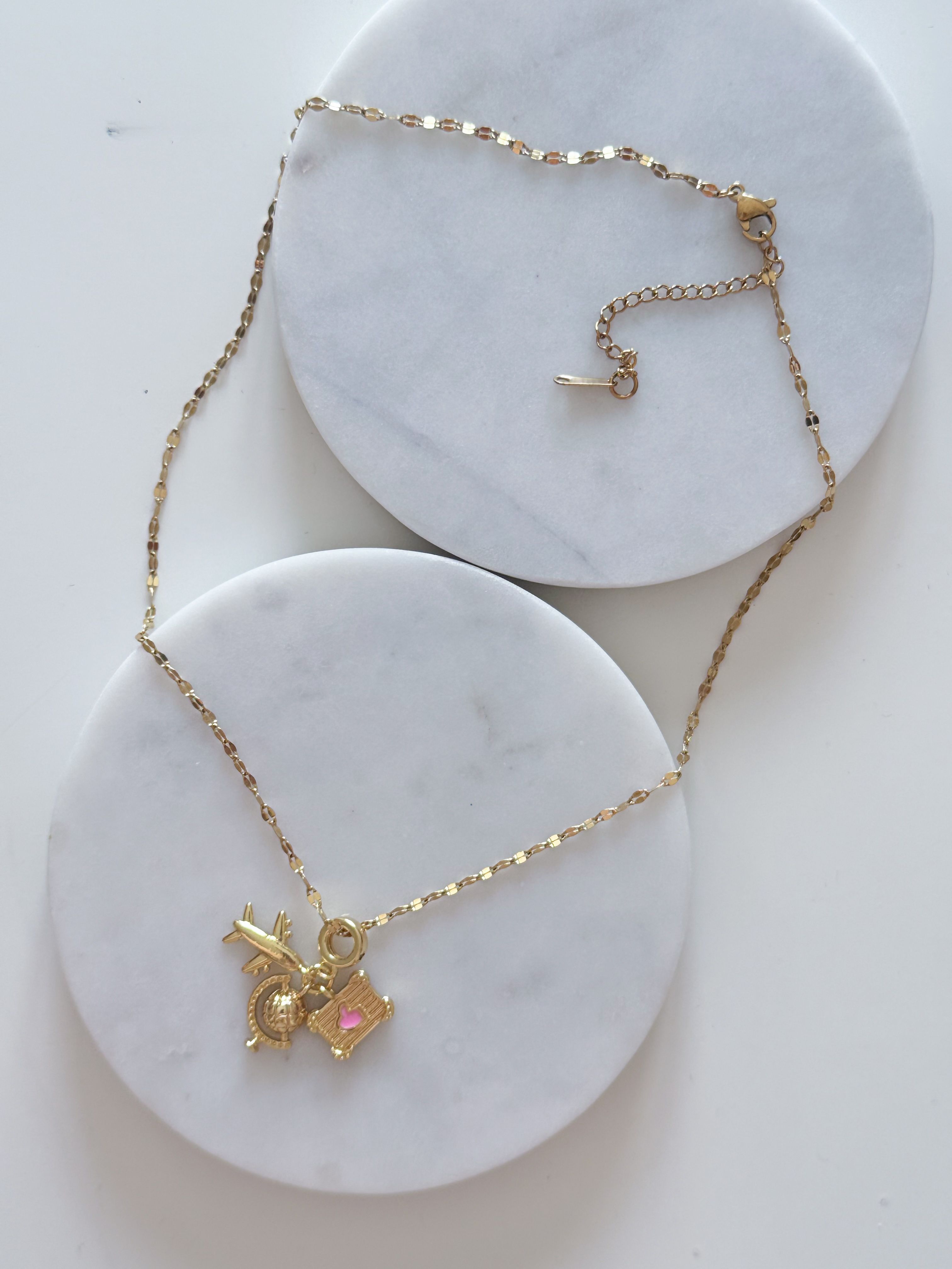 ÇELİK VALİZ CHARM KOLYE