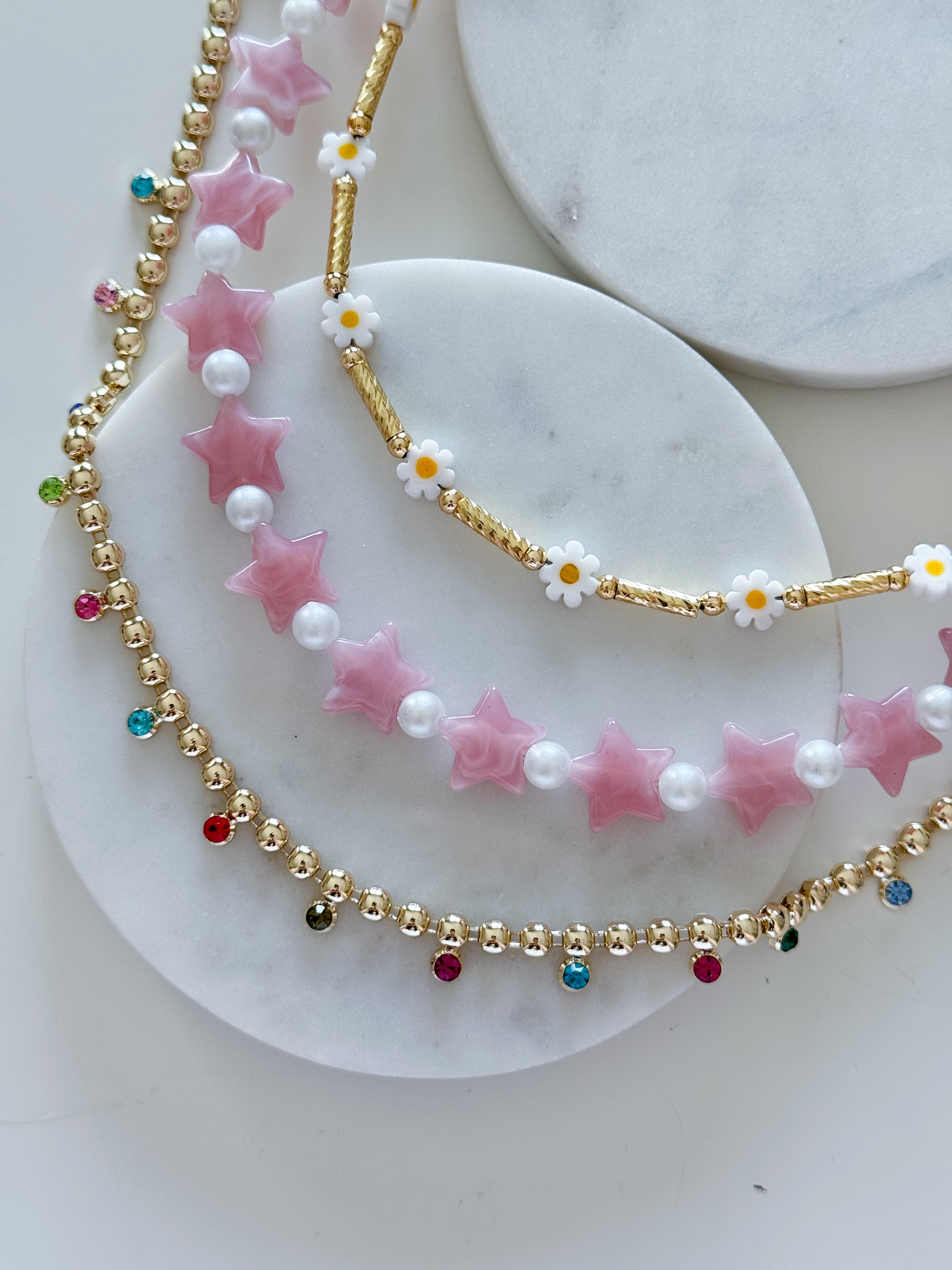 PAPATYA-PEMBE YILDIZ CHARM KOMBİN