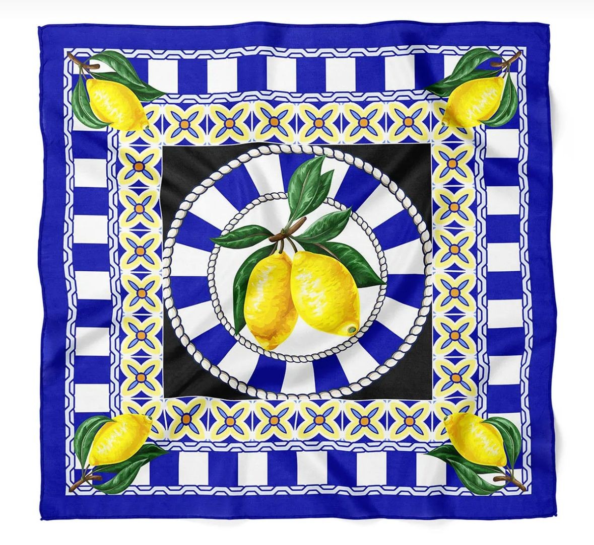 RENKLİ DESENLİ FULAR 50X50 CM - 7