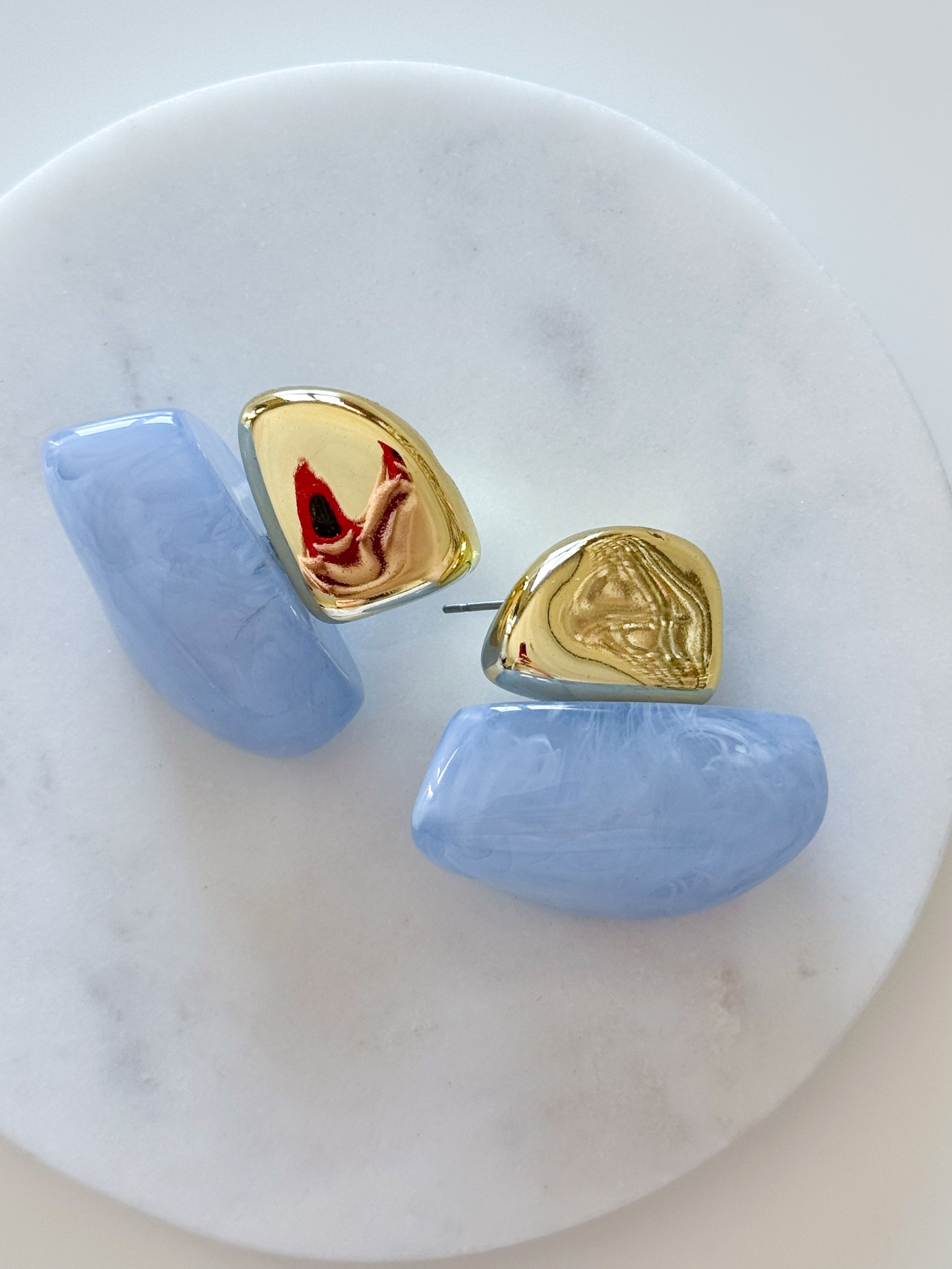 GOLD TOP KÜPE - açık mavi