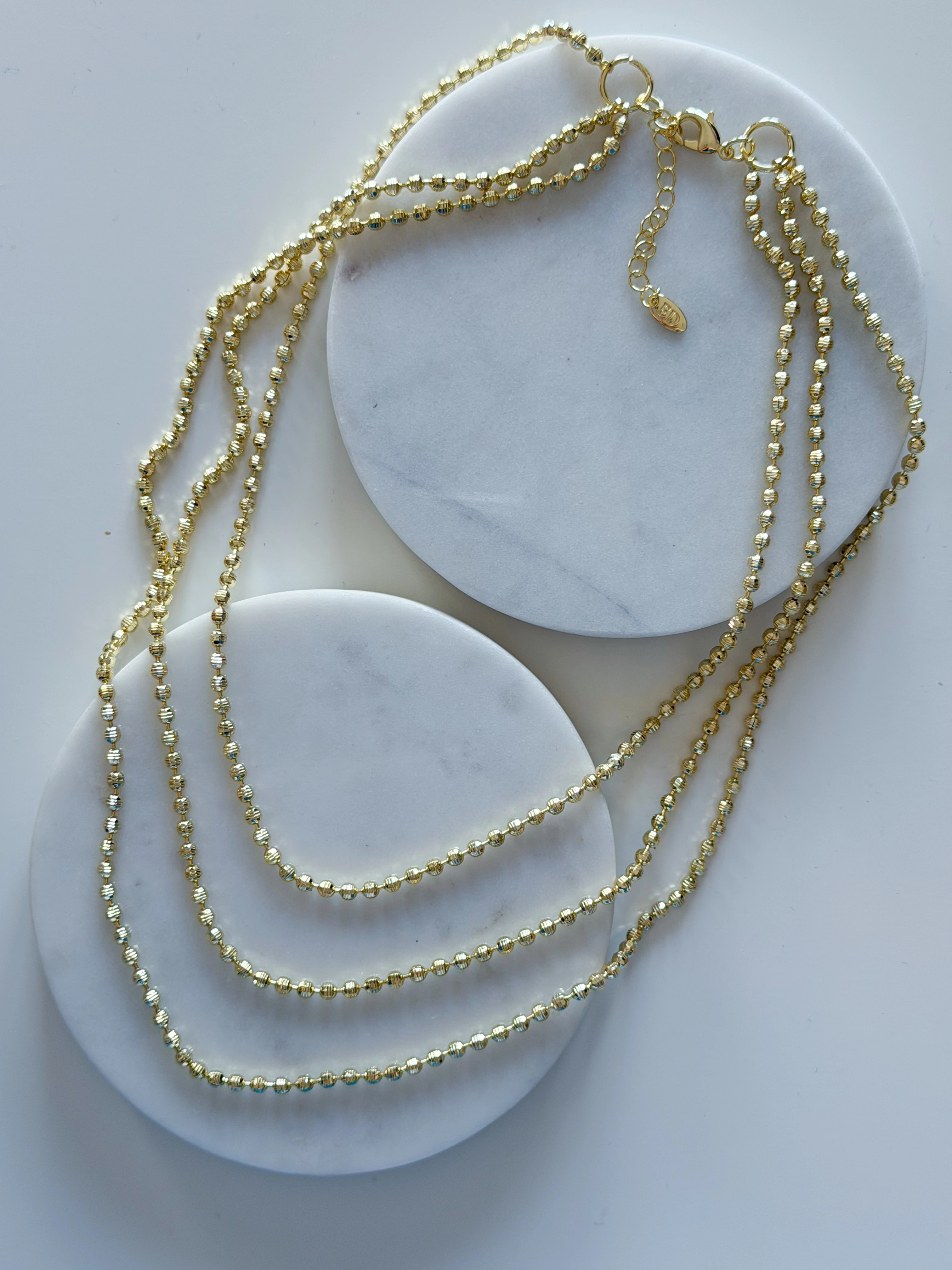 ÖZEL SERİ LAZER TOPÇUK 3LÜ KOLYE