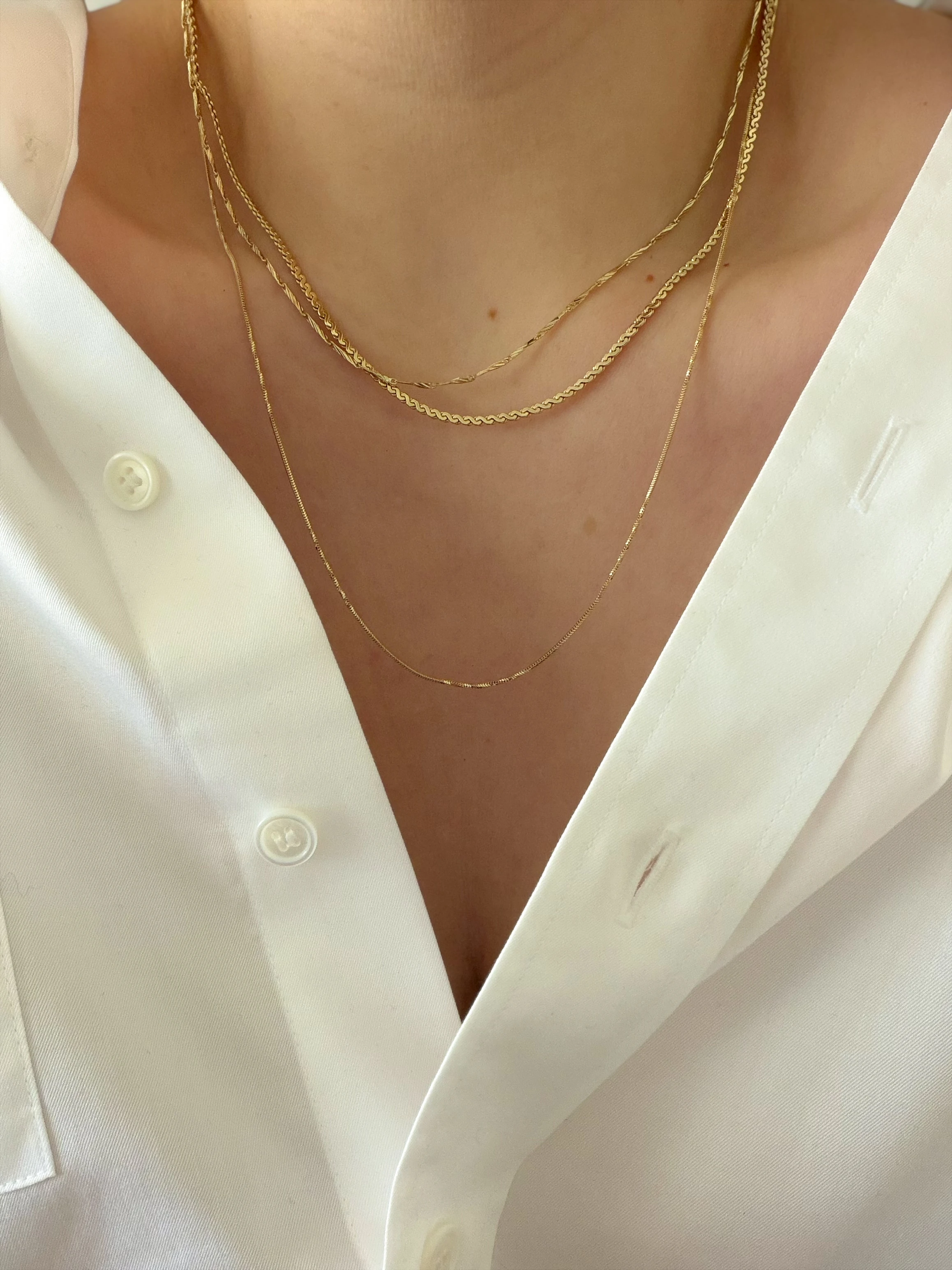 3LÜ İNCE ZİNCİR KOLYE KOMBİNİ