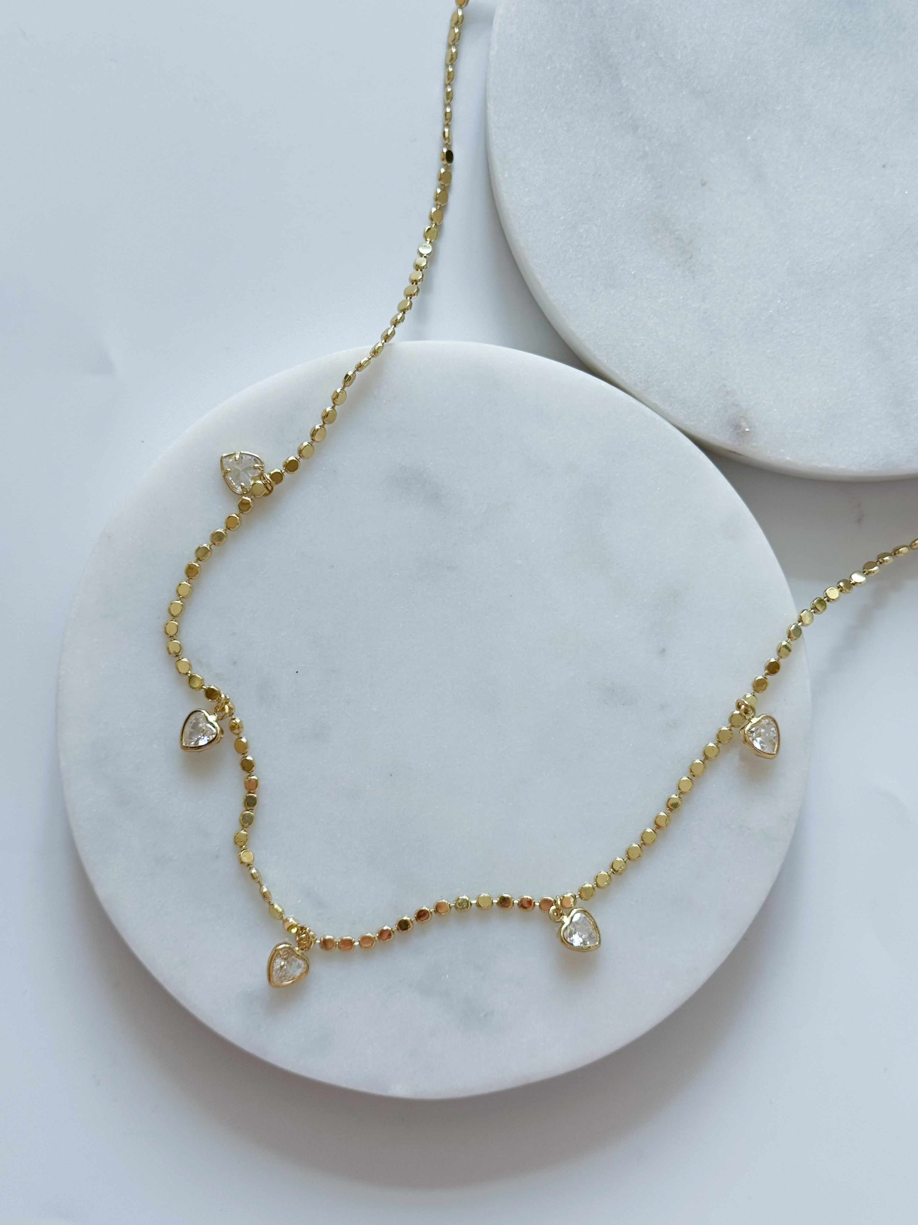 ÇELİK KALP CHARM DÖRTGEN ZİNCİR KOLYE