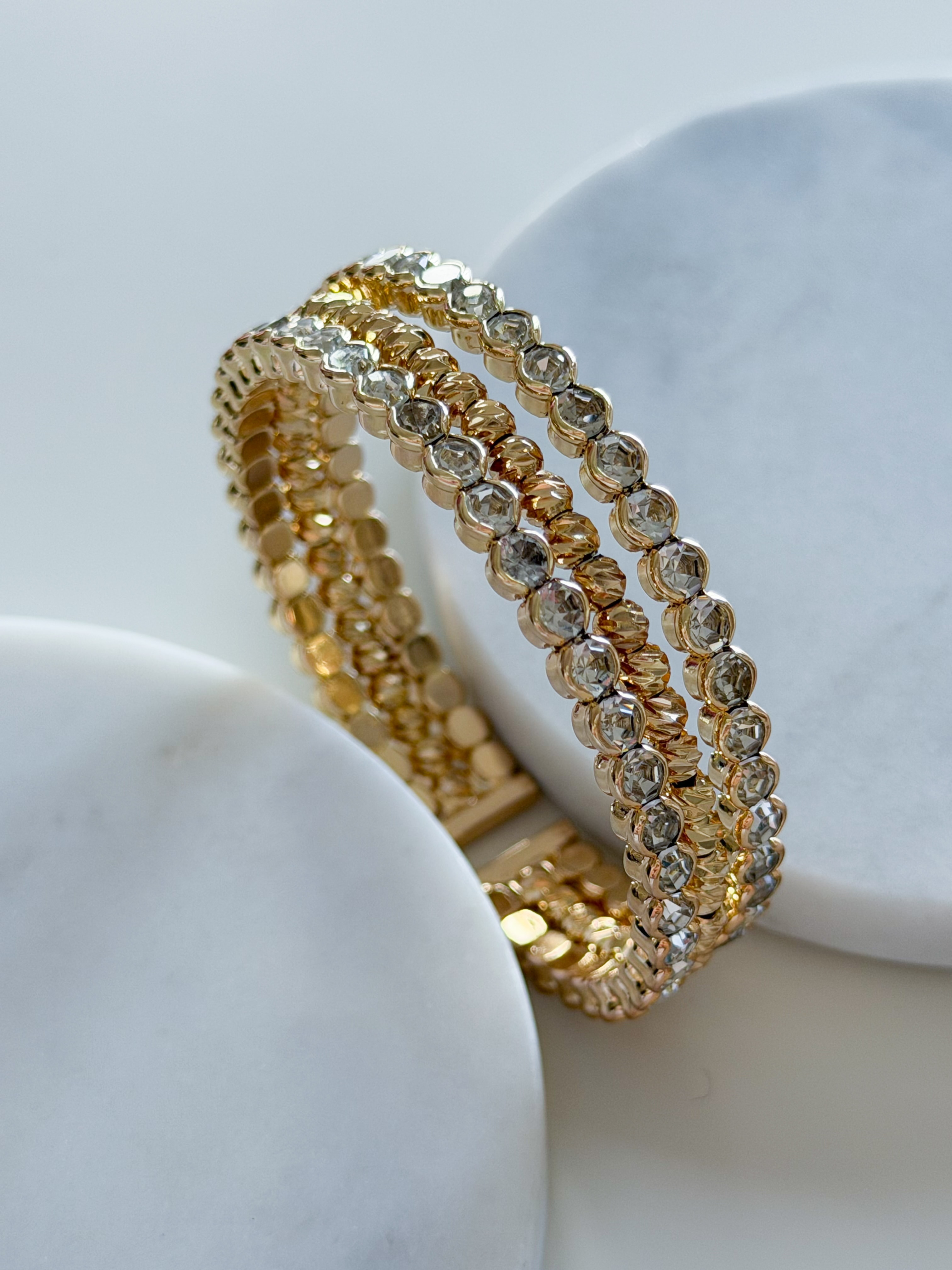 ÖZEL SERİ TAŞLI-DORİKA BİLEZİK - GOLD