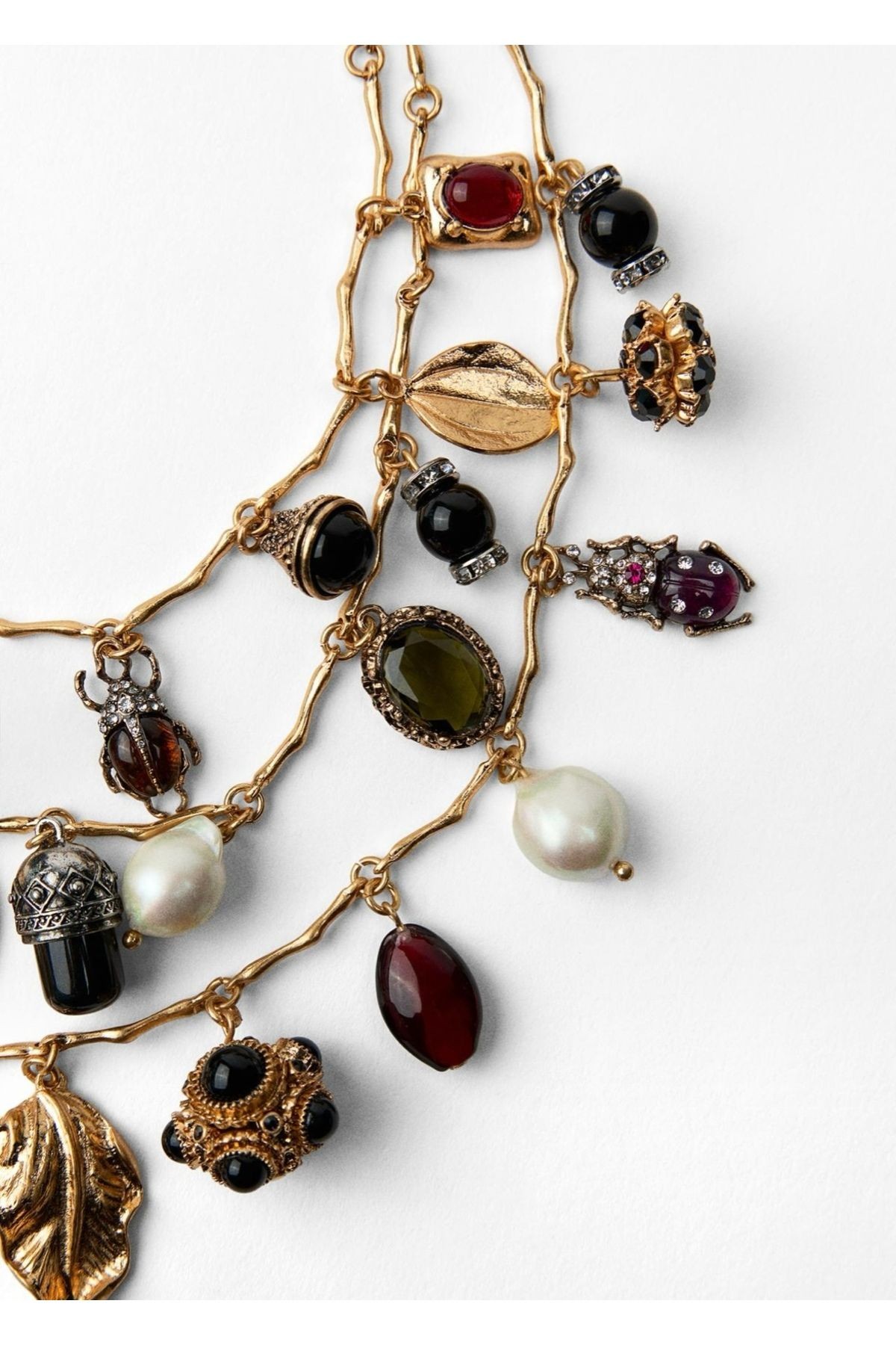 ÇELİK 3LÜ CHARM CHARM KOLYE