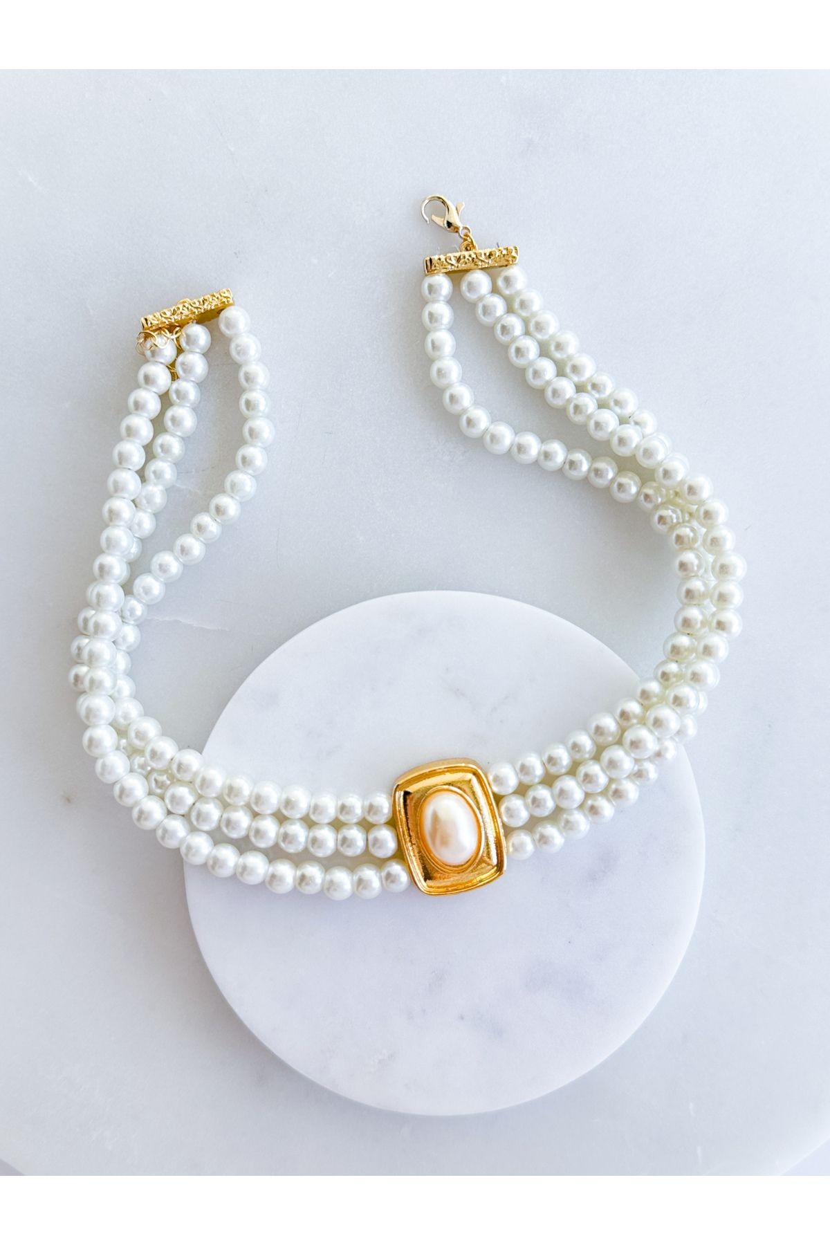 İNCİ CHOKER MİA KOLYE
