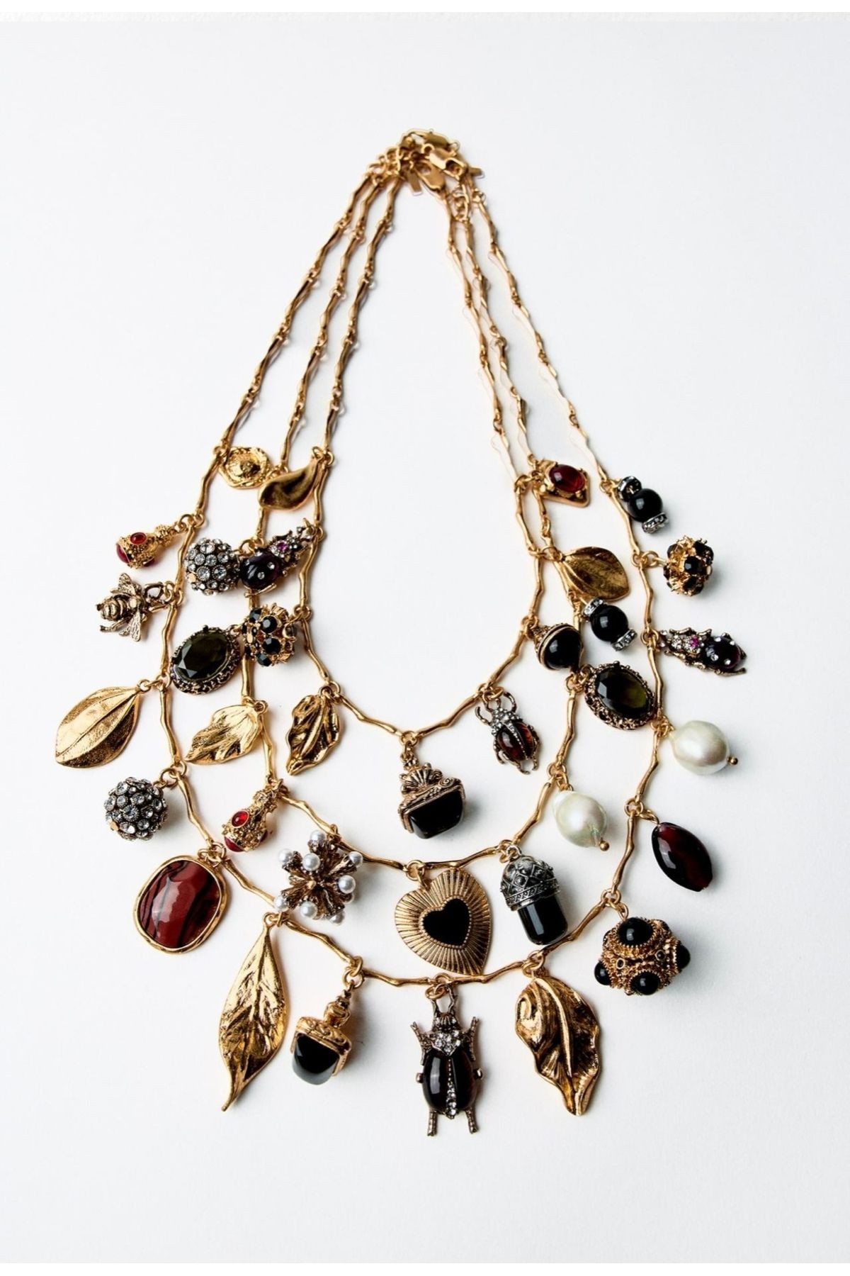 ÇELİK 3LÜ CHARM CHARM KOLYE