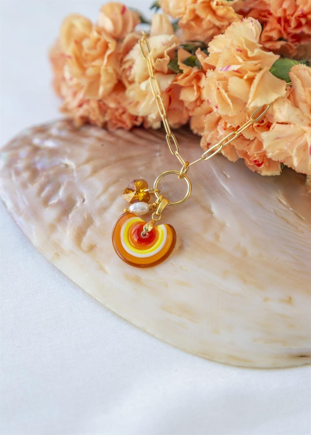 Murano güneş charm kolye