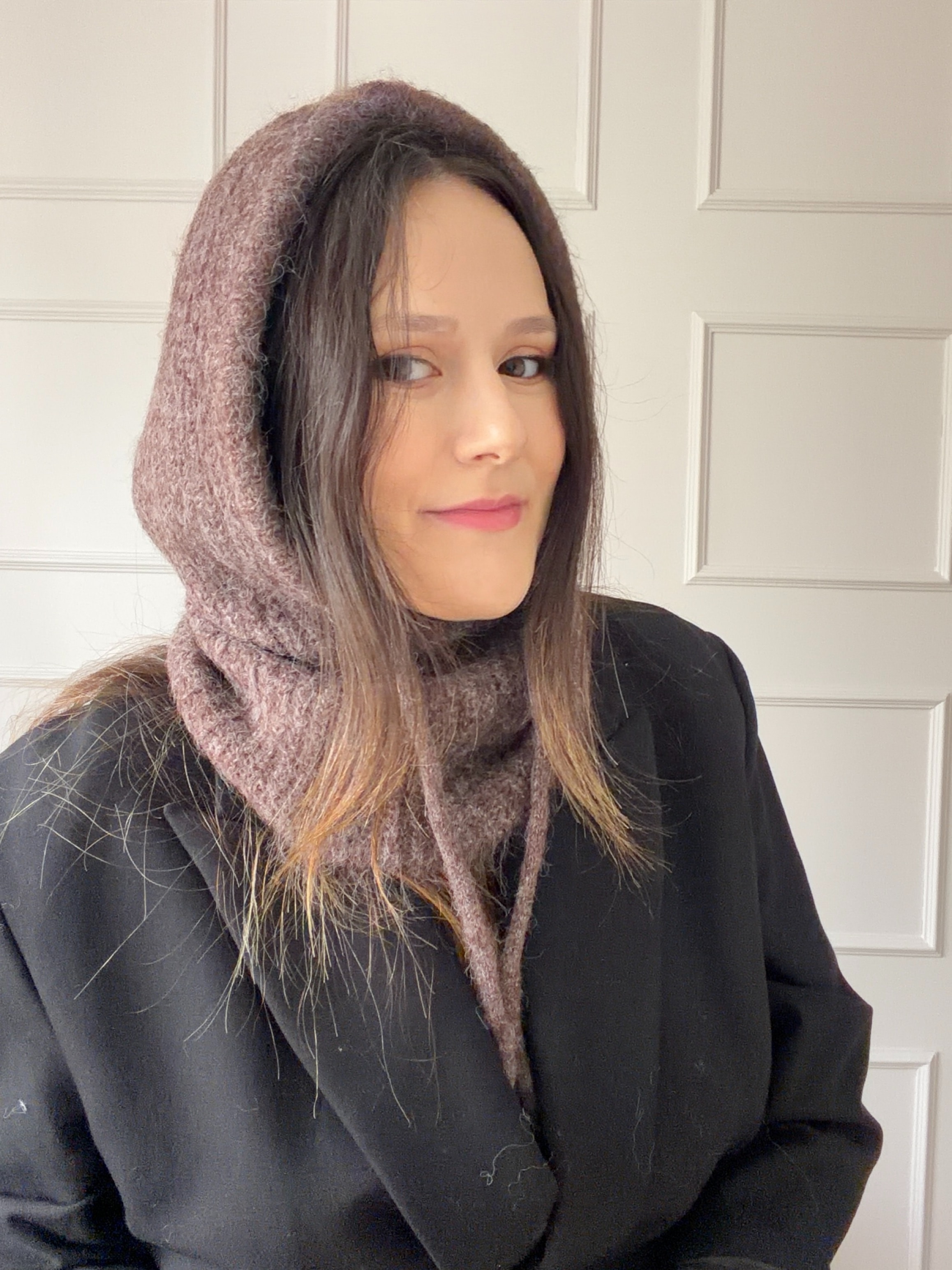 KIRÇILLI BAĞCIKLI BALACLAVA - kahverengi